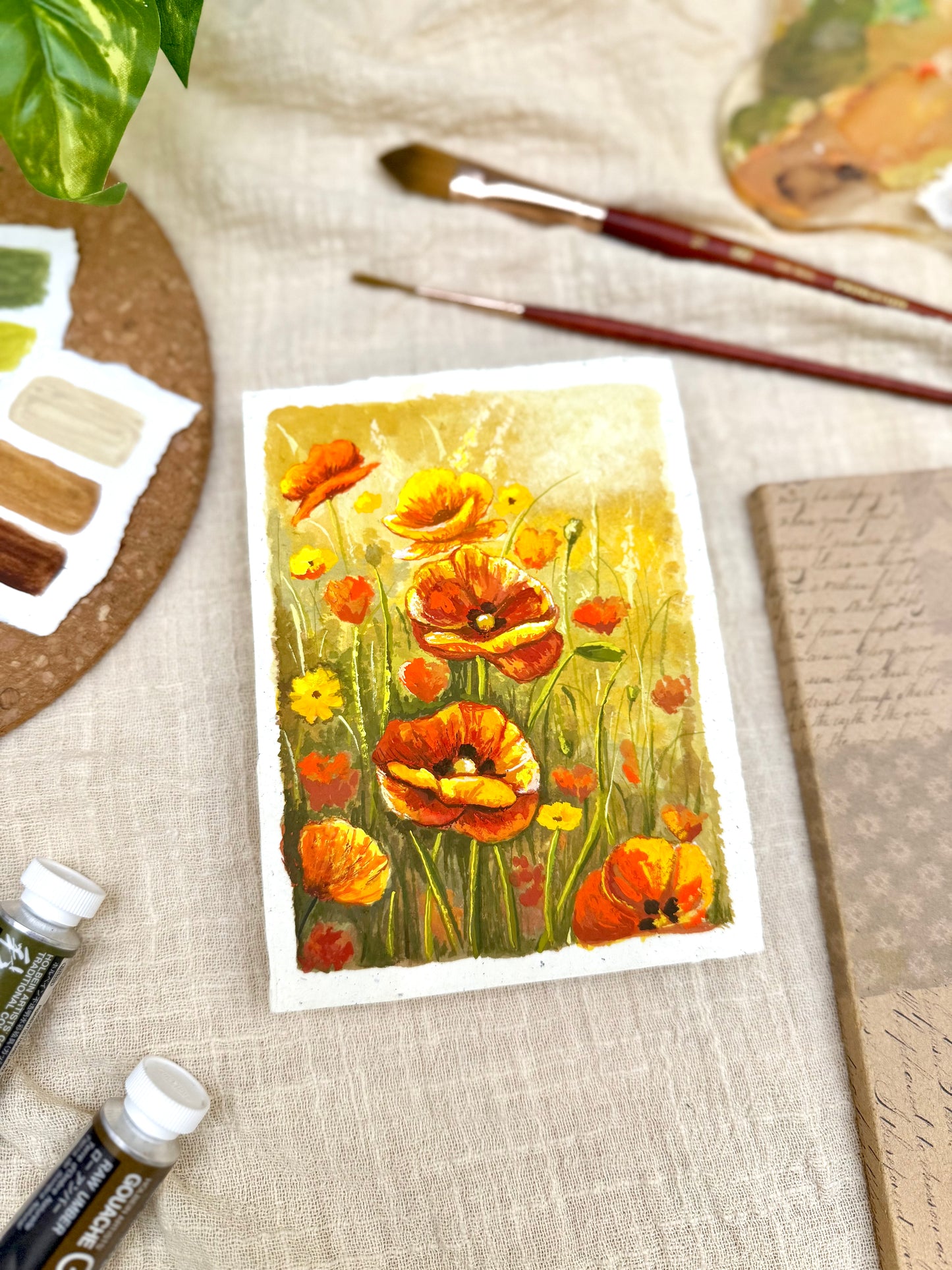 Original Painting “Poppy” - Peachtober 05