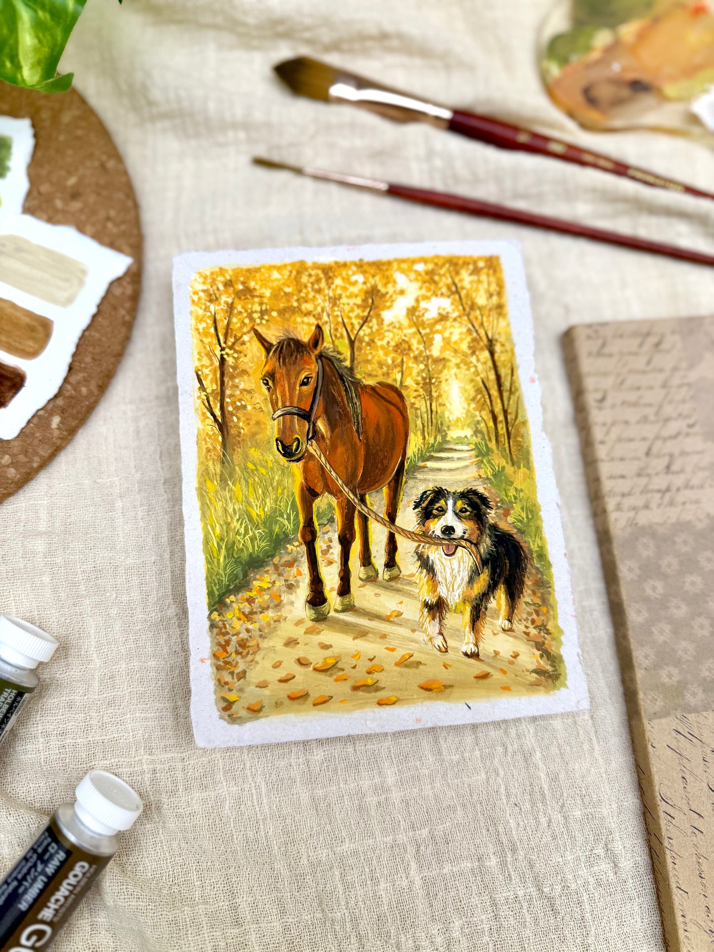 Original Painting “Rope” - Peachtober 09