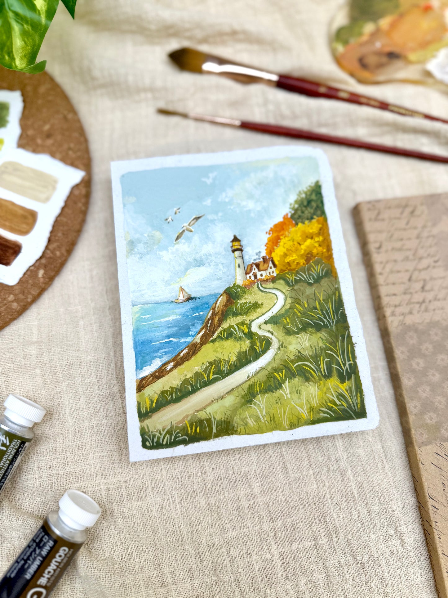 Original Painting “Seagull” - Peachtober 11