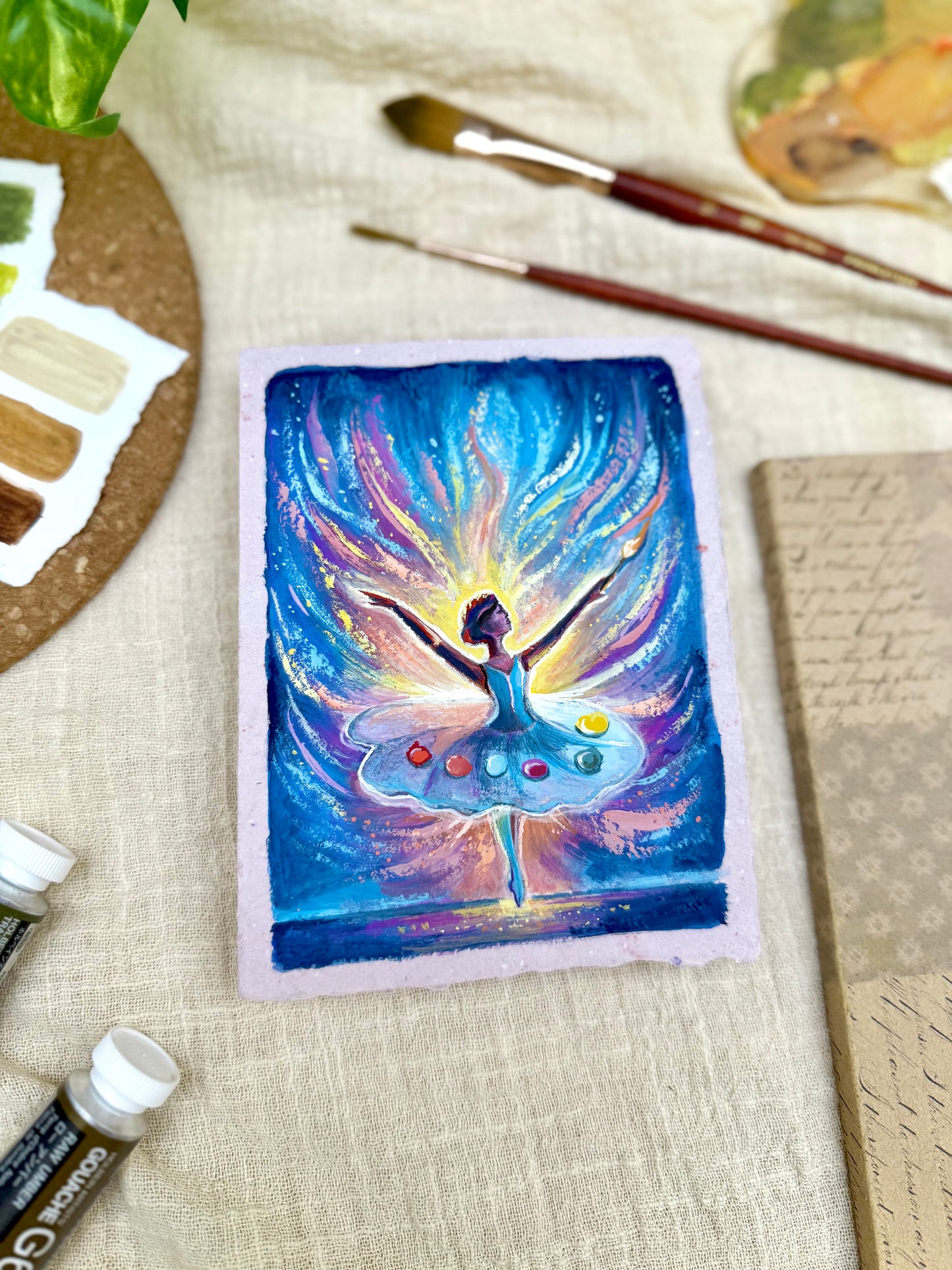 Original Painting “Brush” - Peachtober 14