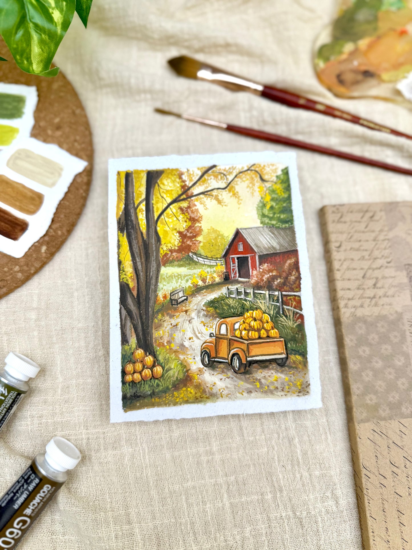 Original Painting “Truck” - Peachtober 20