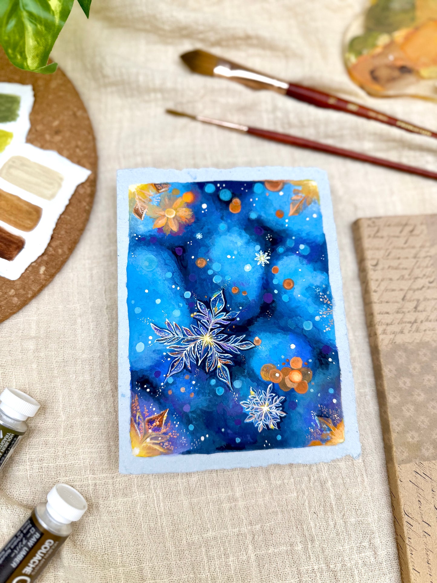 Original Painting “Snowflake” - Peachtober 21