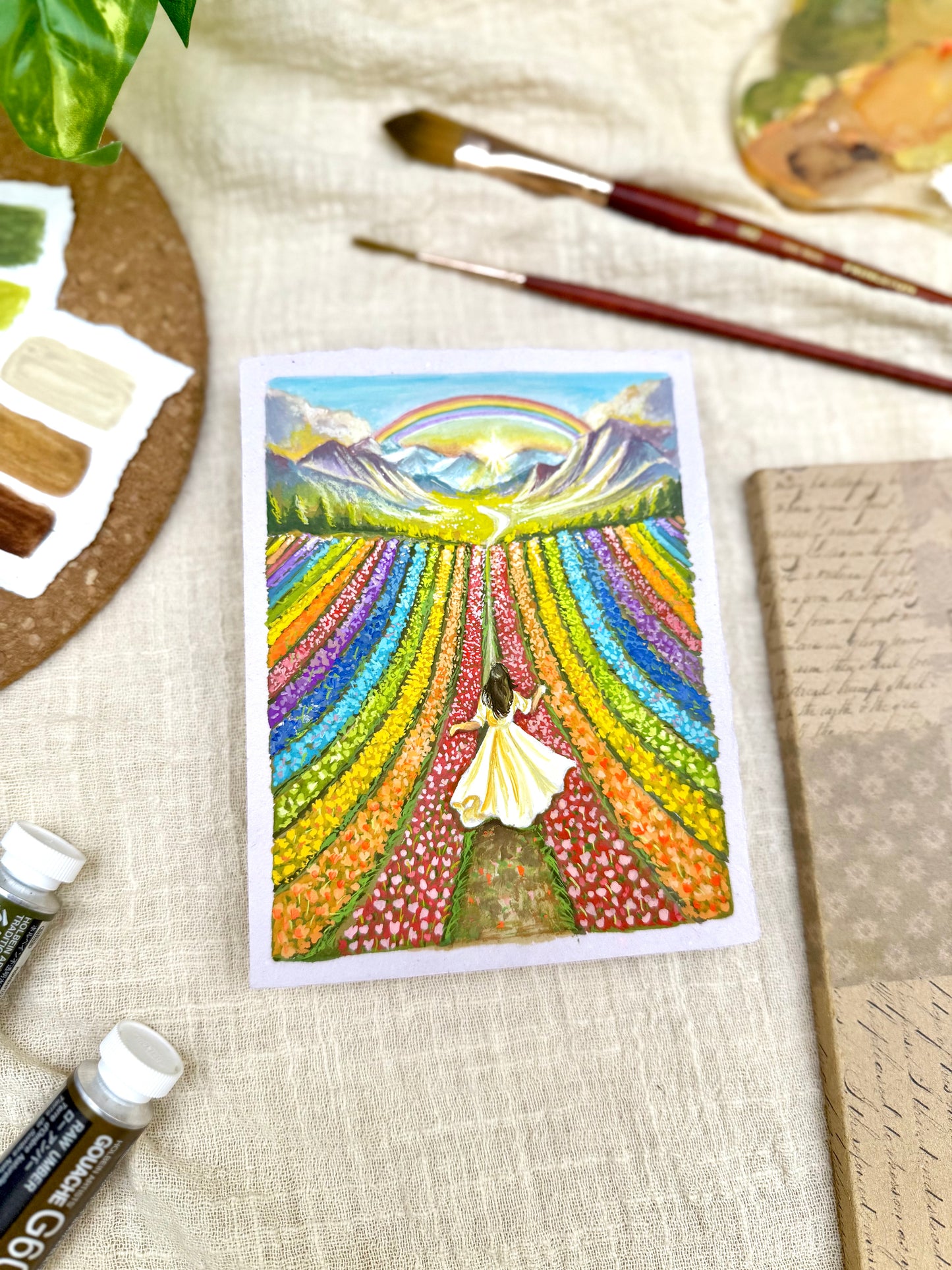 Original Painting “Stripes” - Peachtober 25