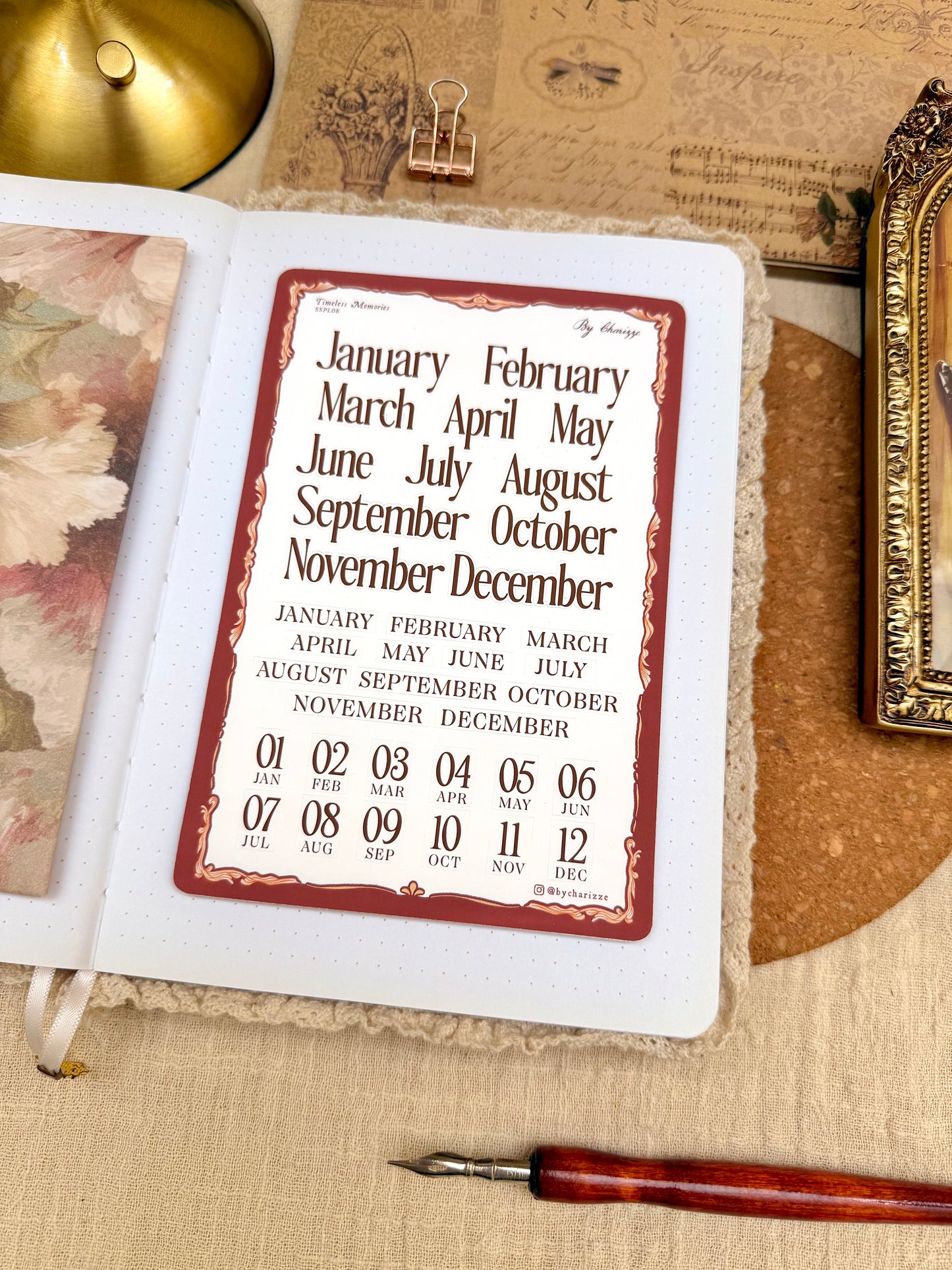 2026 Planner Sticker Sheet - Months