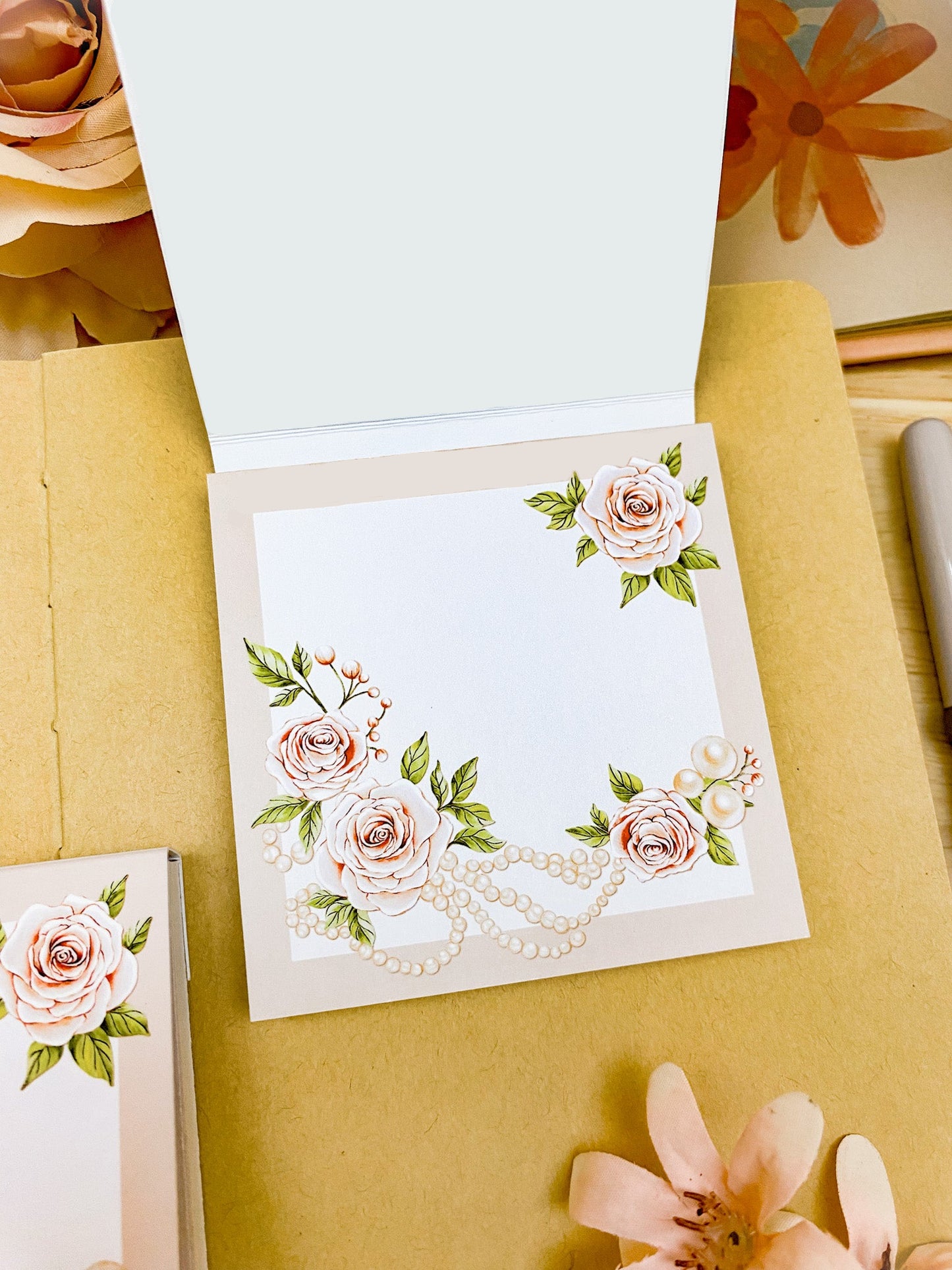 Pearls & Roses Memo Pad