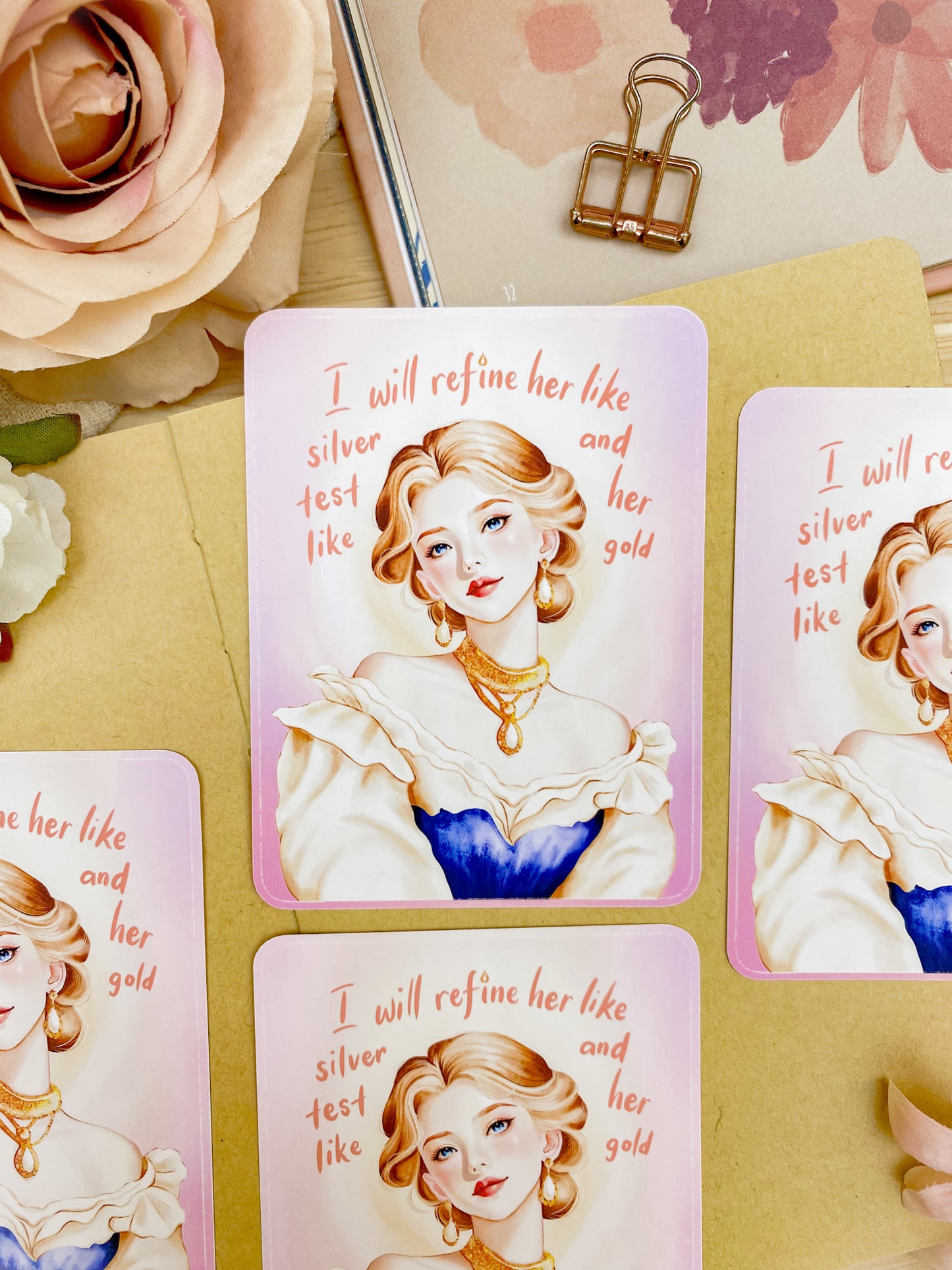 Refined like Silver, Tested like Gold - Scripture Individual Vinyl Sticker