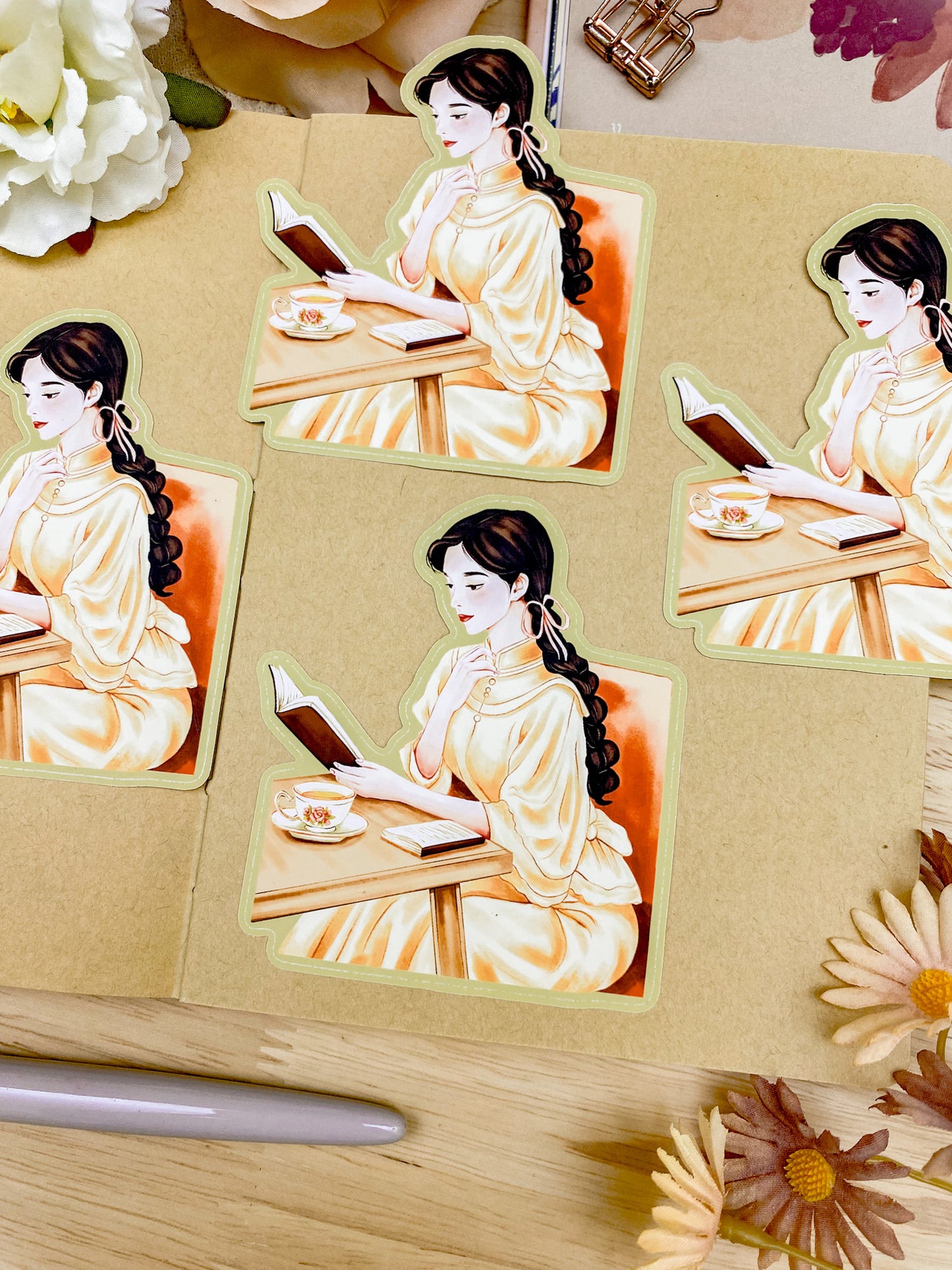 Steeped in a Book - Individual Vinyl Sticker