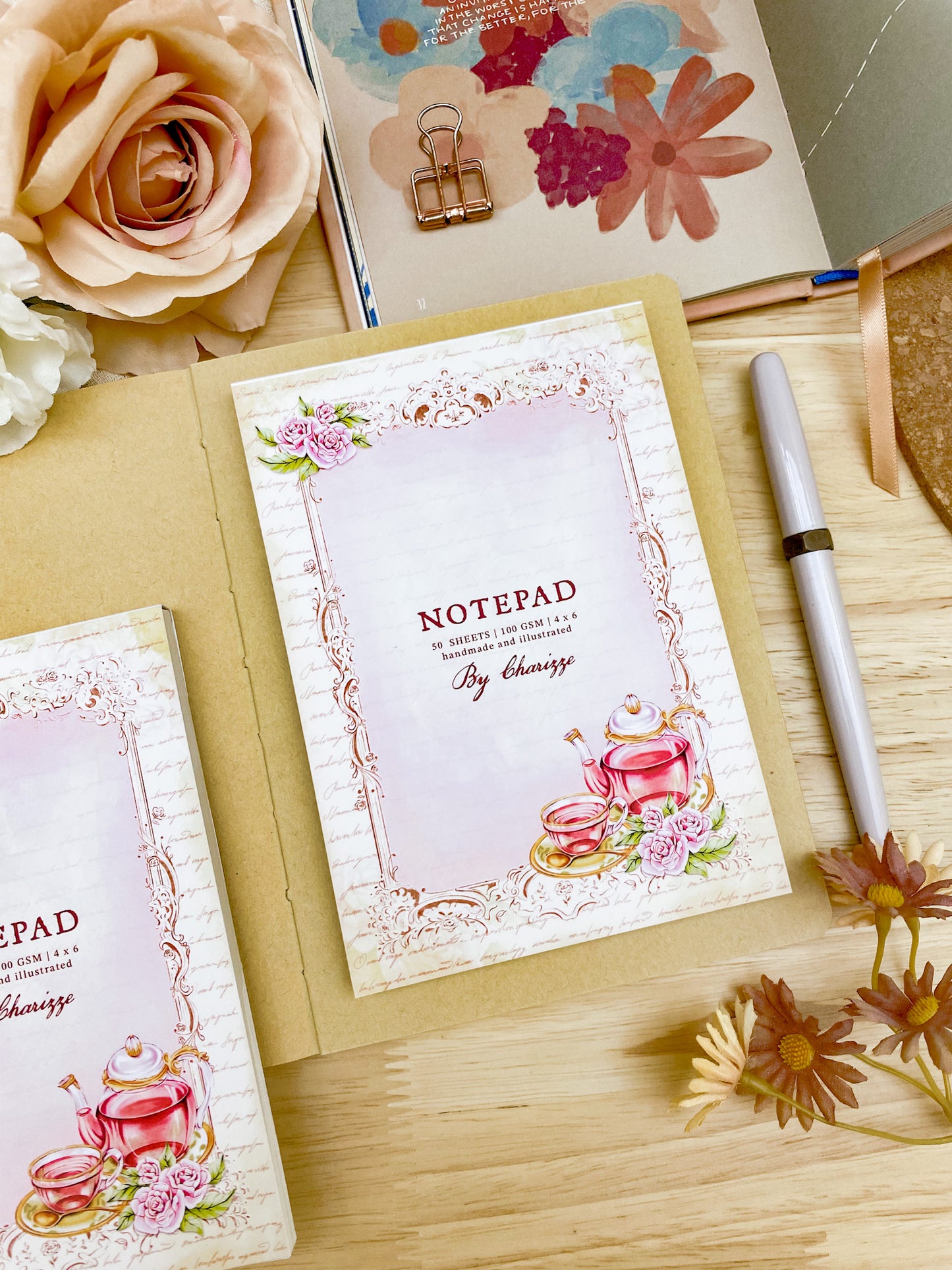 Hibiscus Tea Notepad