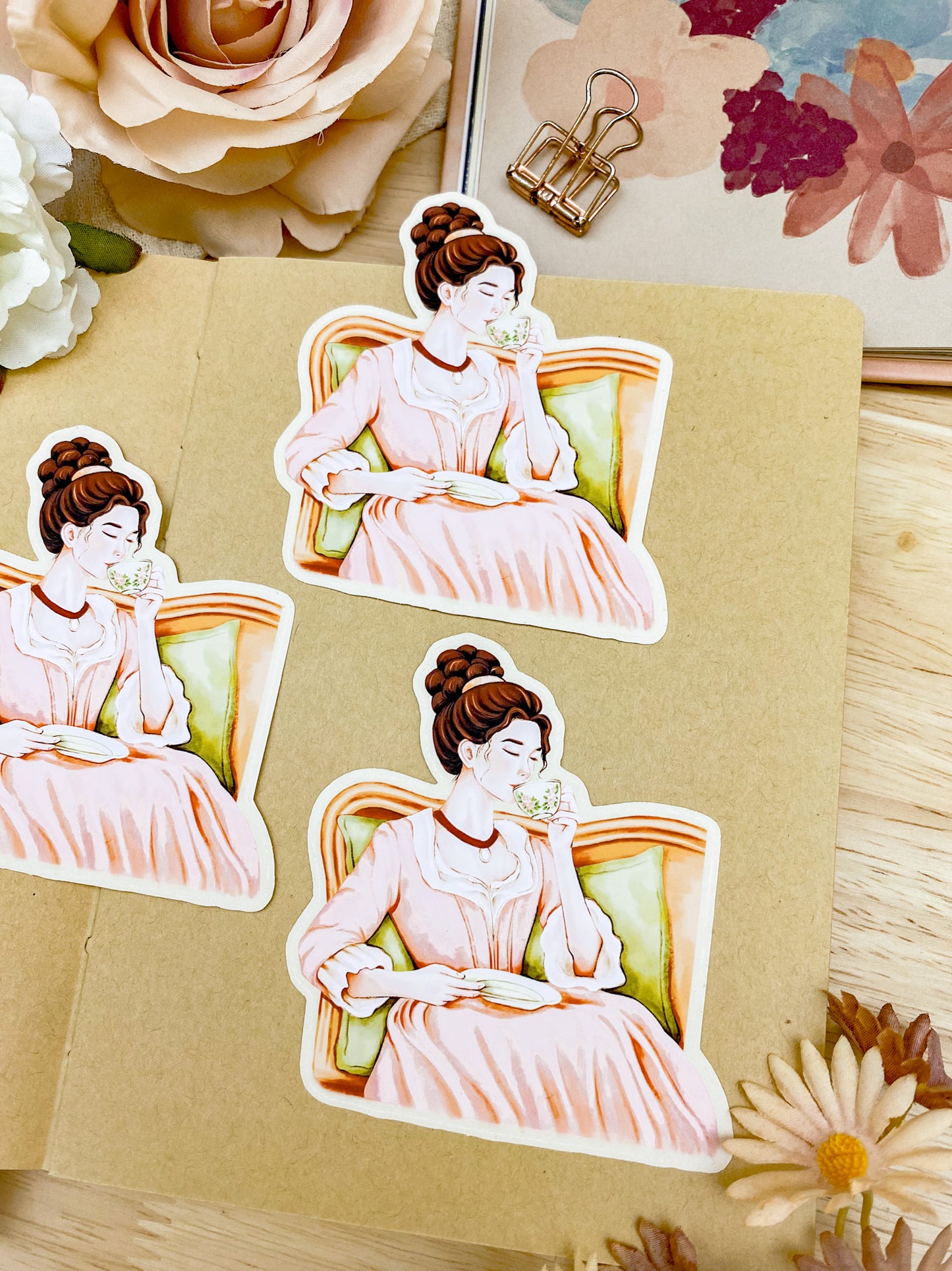 Drinking Tea Like A Victorian - Individual Vinyl Sticker