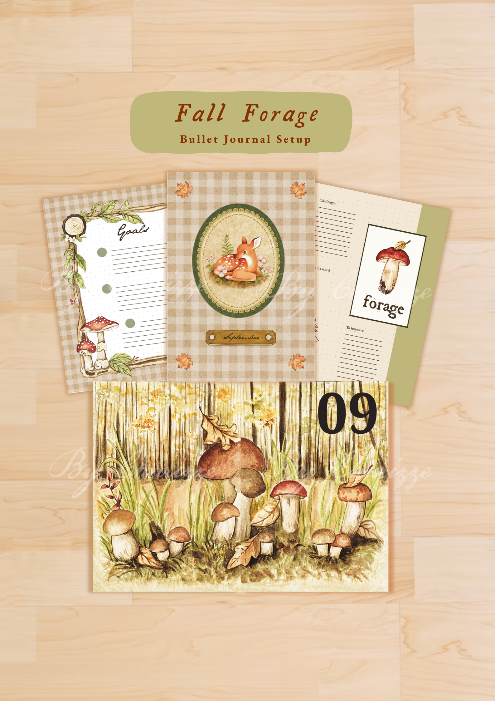 Fall Foraging • Printable / Downloadable Bullet Journal Setup, Digital ...