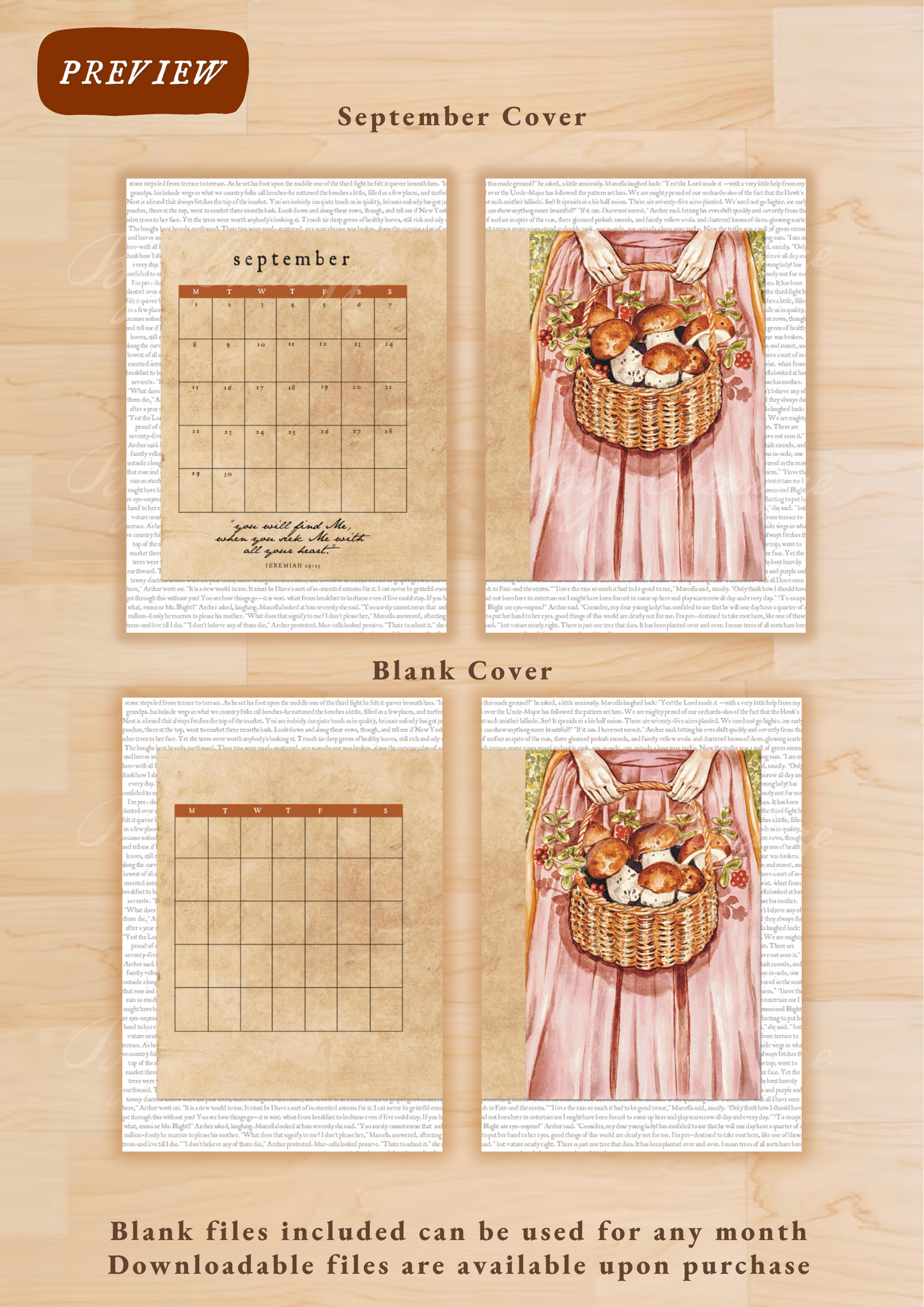 Mushroom Picking • Printable / Downloadable Bullet Journal Setup