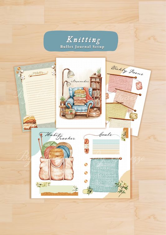 Knitting • Printable / Downloadable Bullet Journal Setup