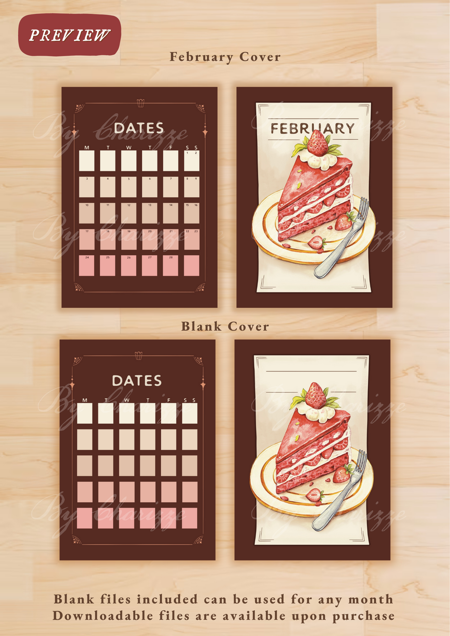 Desserts • Printable / Downloadable Bullet Journal Setup