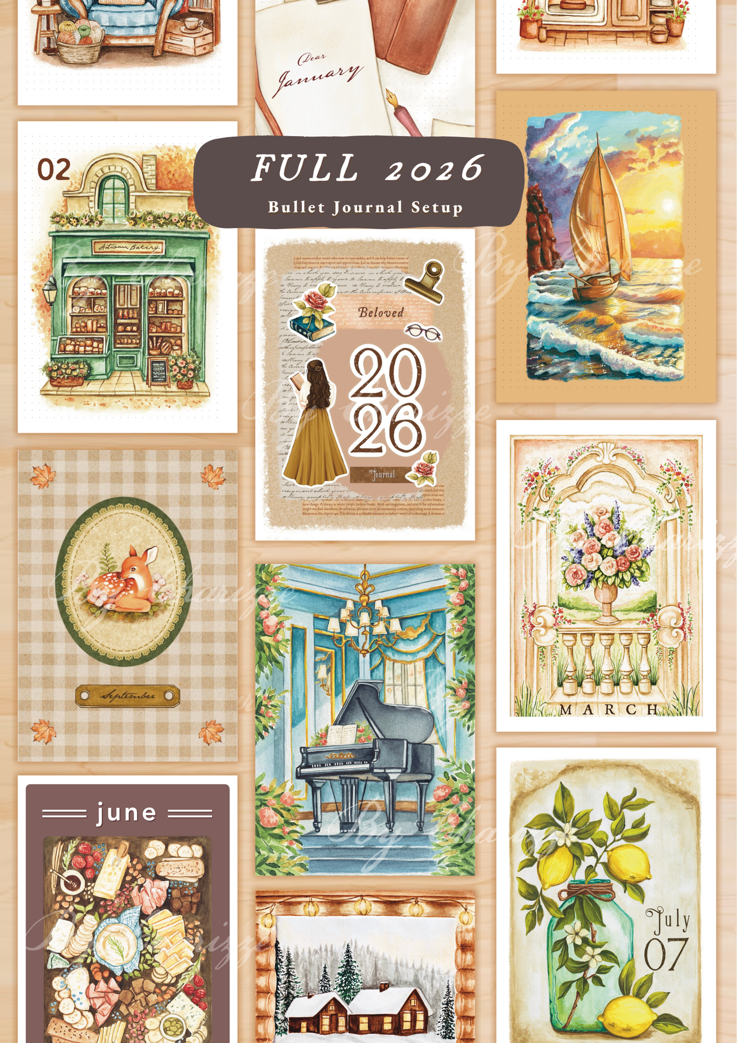 FULL 2026 Printable / Downloadable Bullet Journal Setup