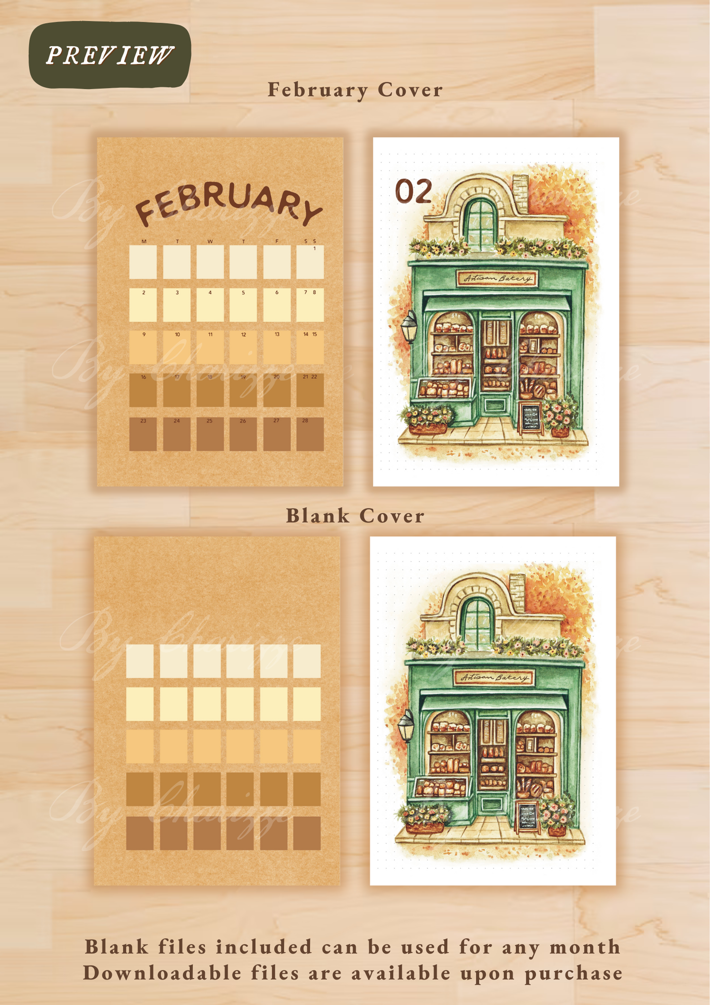 Bakery • Printable / Downloadable Bullet Journal Setup