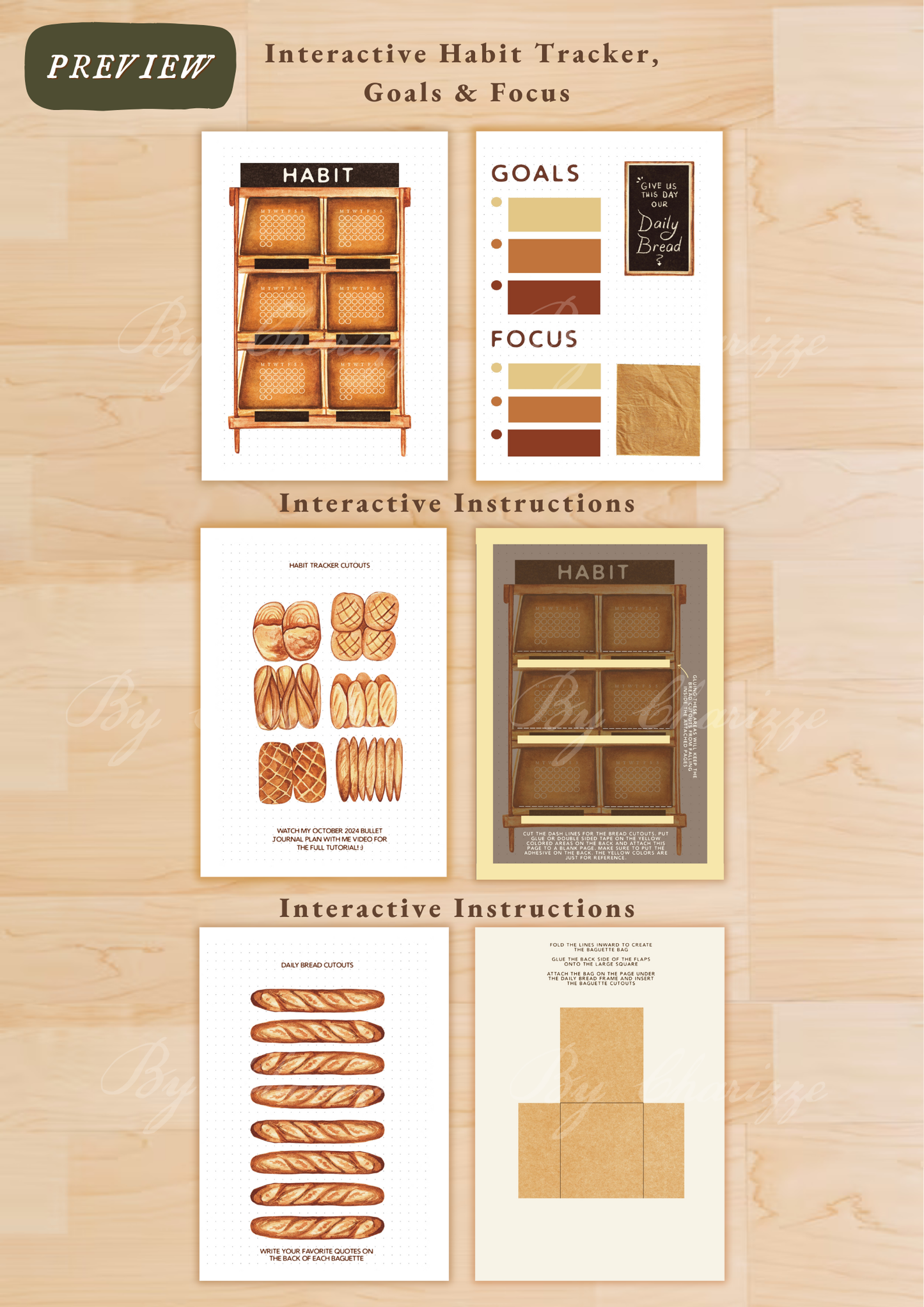 Bakery • Printable / Downloadable Bullet Journal Setup