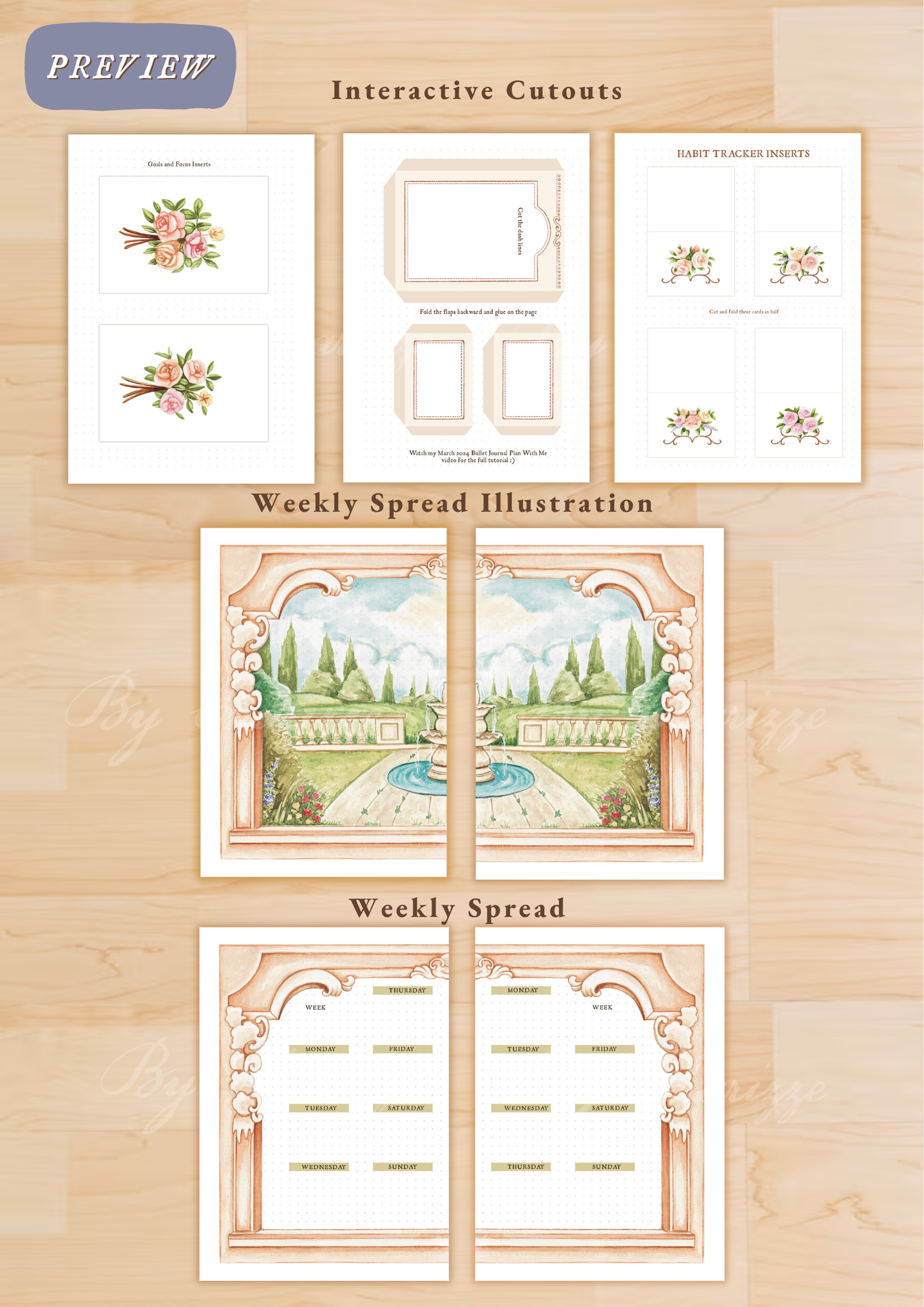 Fresco • Printable / Downloadable Bullet Journal Setup