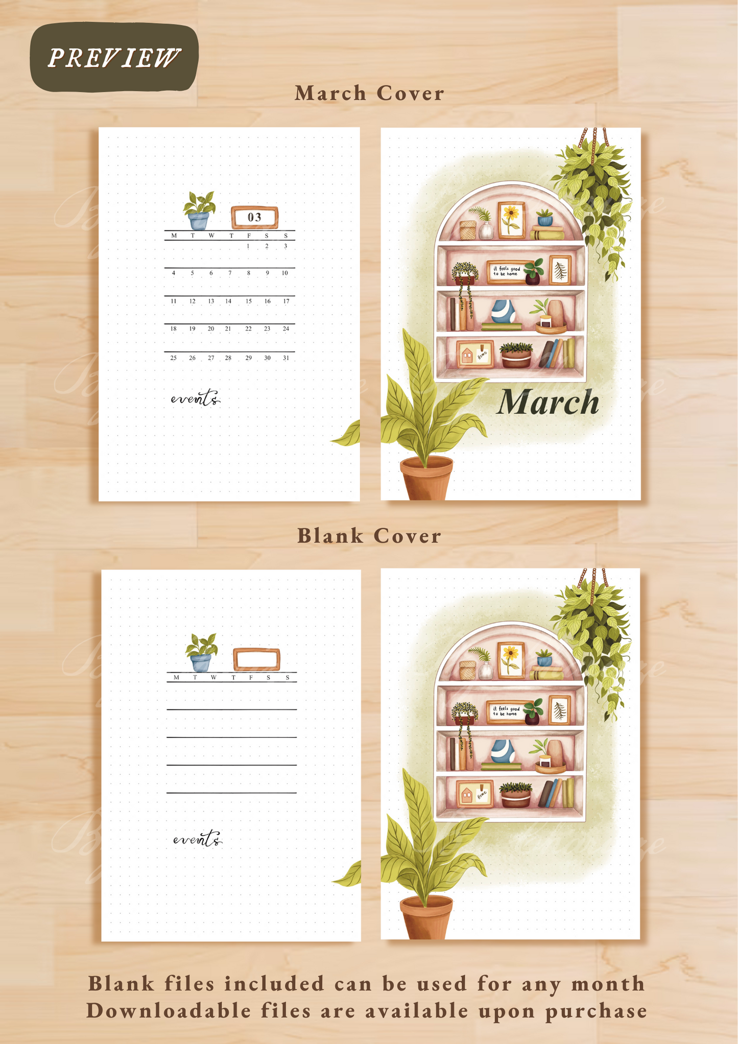 Home Decor • Printable / Downloadable Bullet Journal Setup