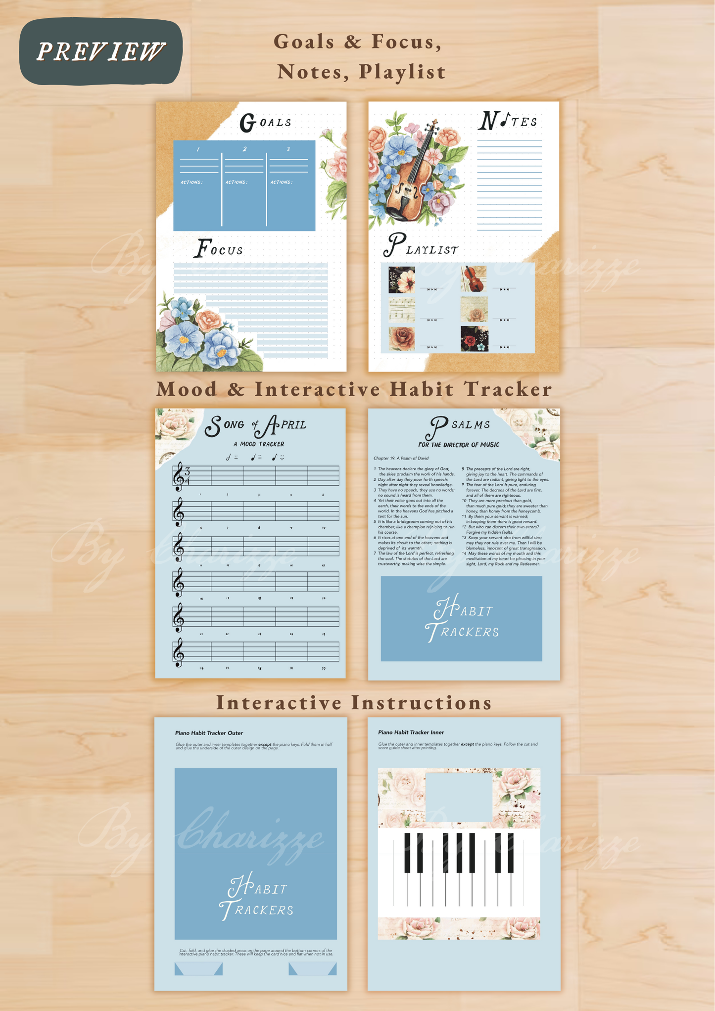 Music • Printable / Downloadable Bullet Journal Setup