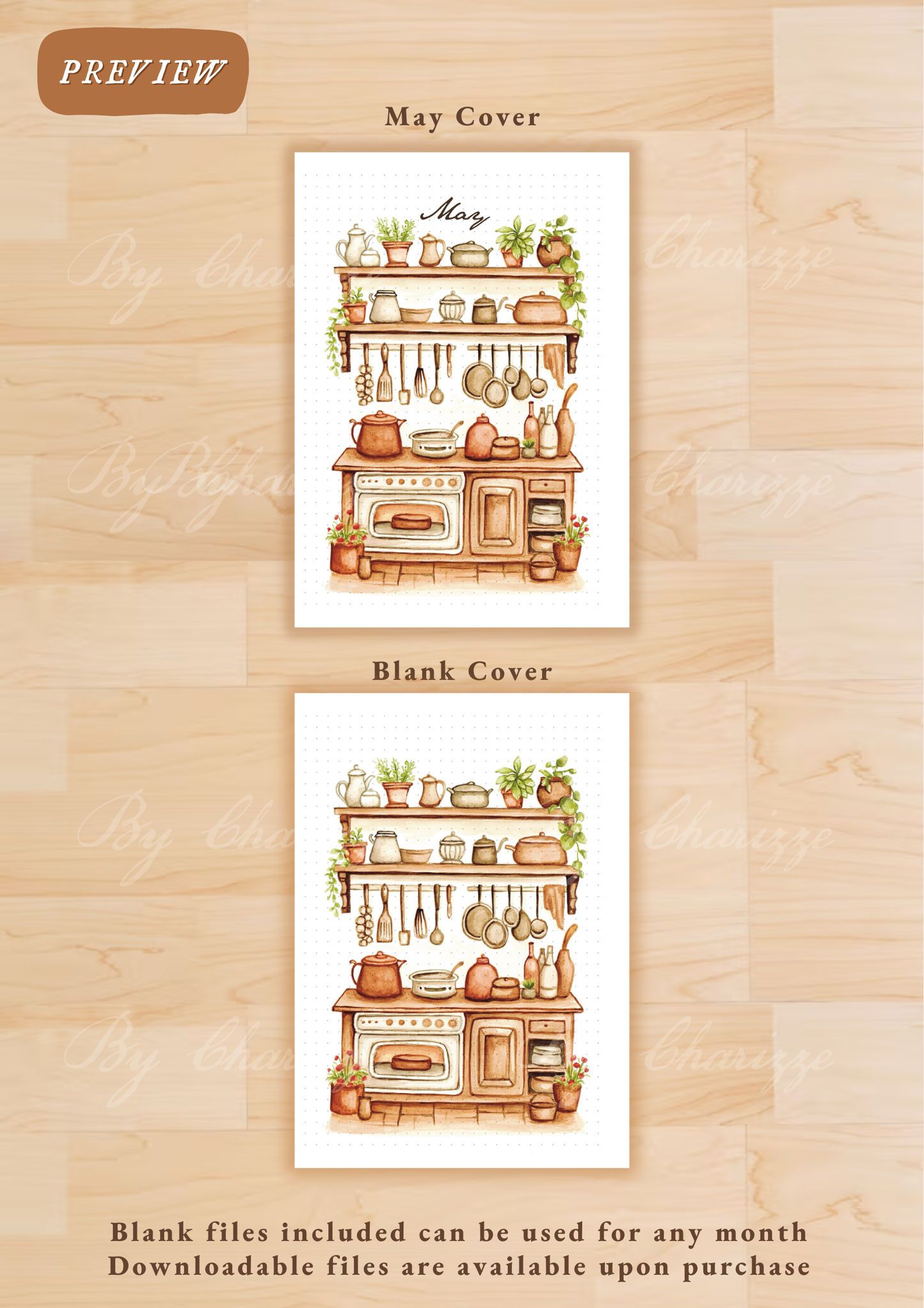 Vintage Kitchen • Printable / Downloadable Bullet Journal Setup