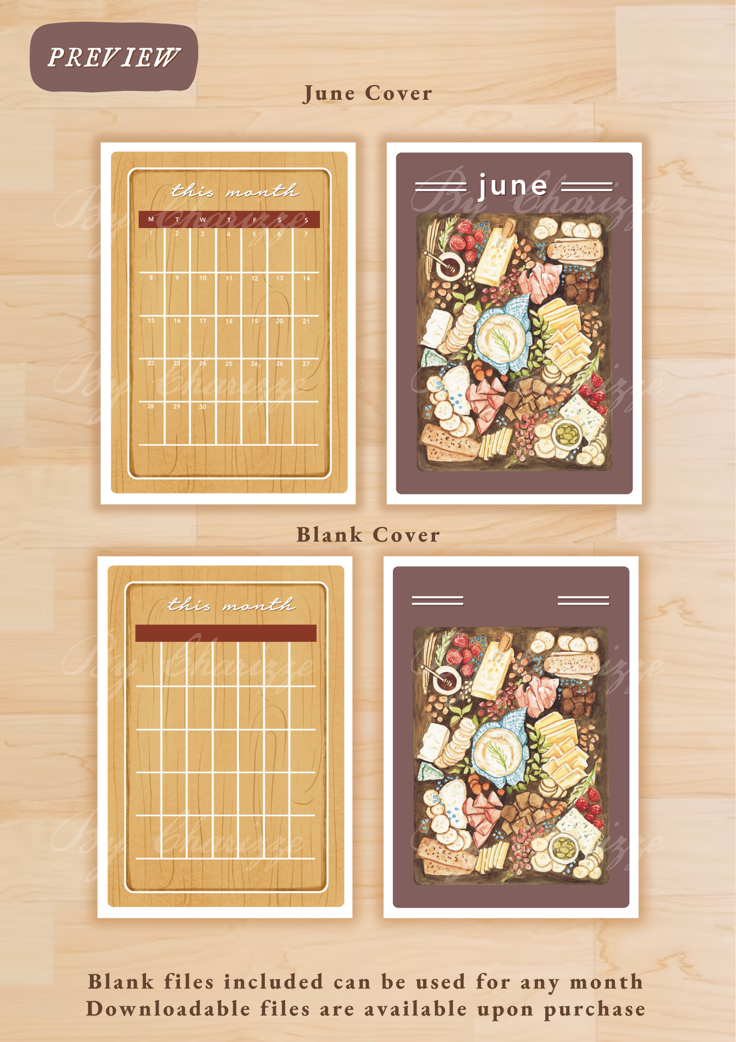 Charcuterie • Printable / Downloadable Bullet Journal Setup