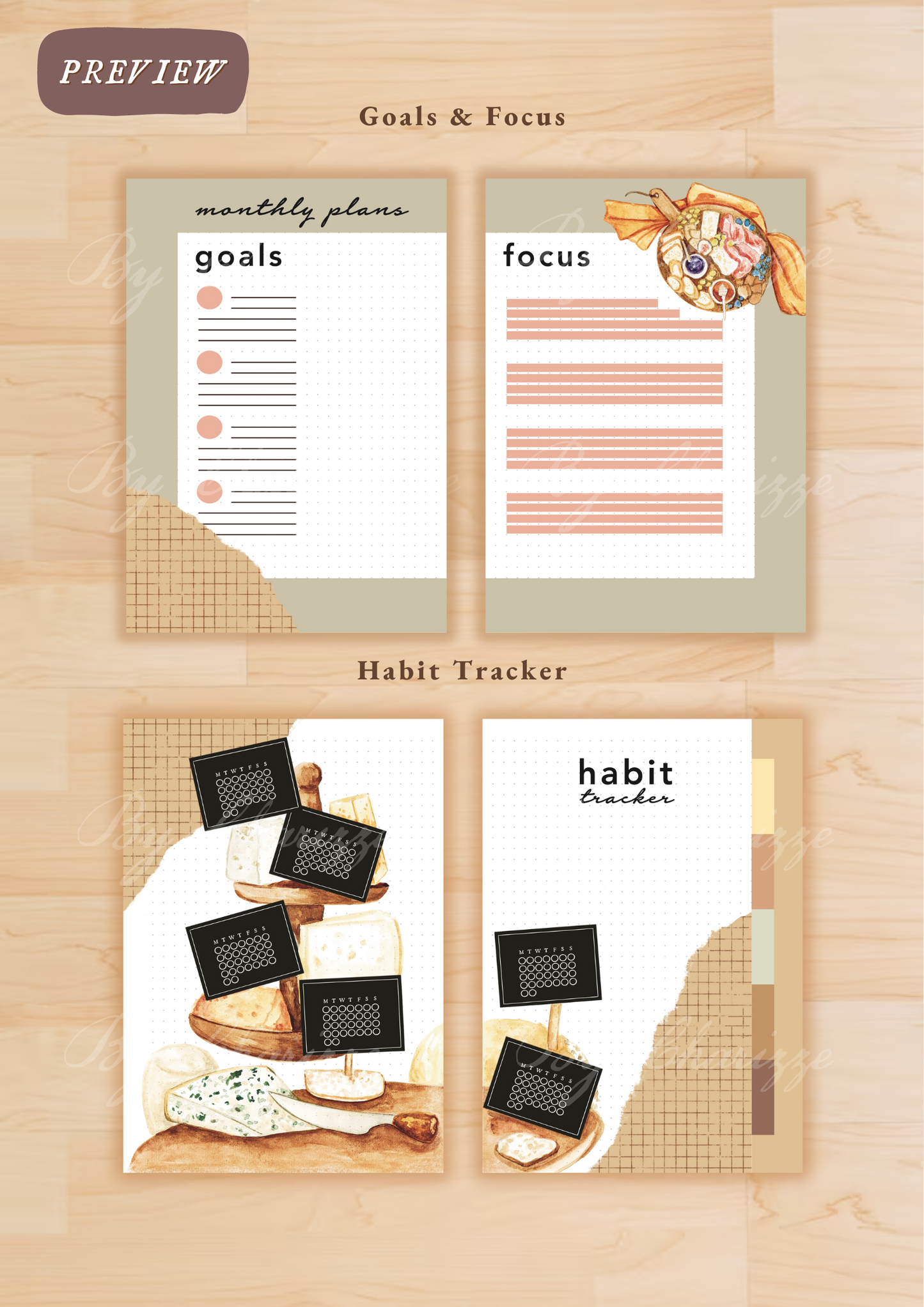 Charcuterie • Printable / Downloadable Bullet Journal Setup