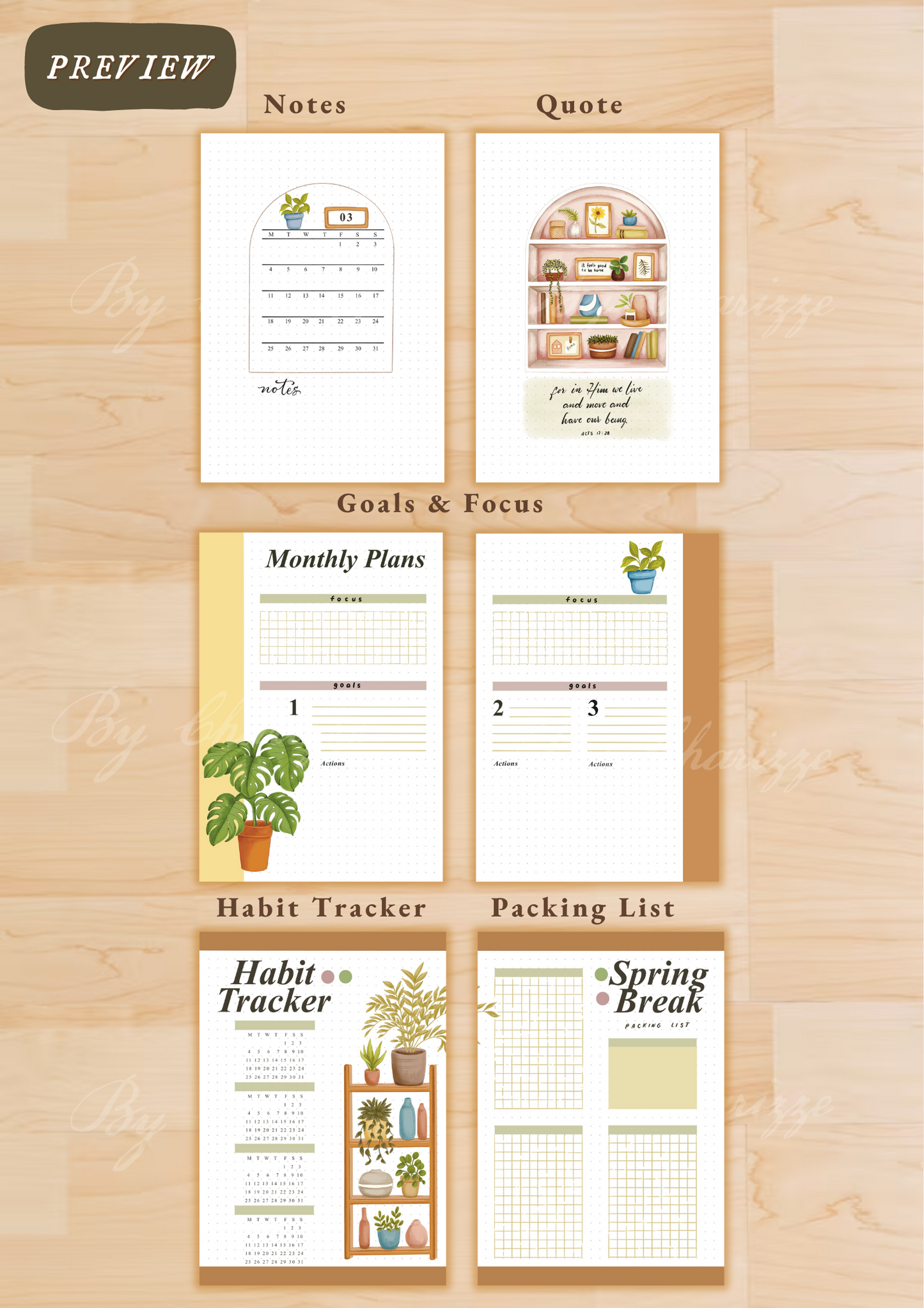 Home Decor • Printable / Downloadable Bullet Journal Setup