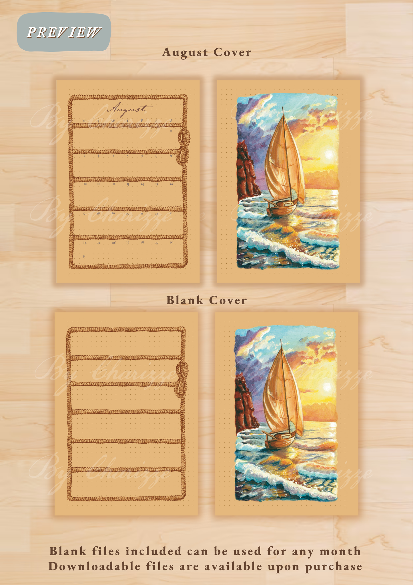 Sailboat • Printable / Downloadable Bullet Journal Setup