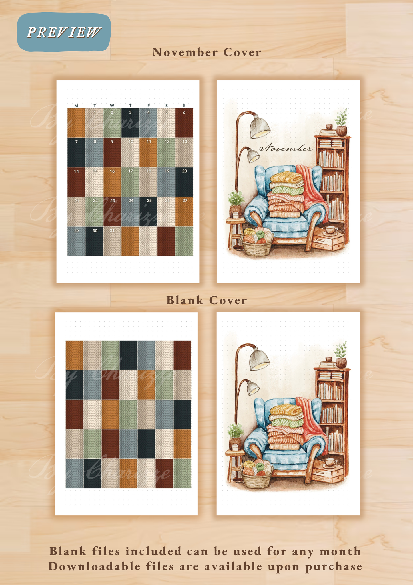 Knitting • Printable / Downloadable Bullet Journal Setup