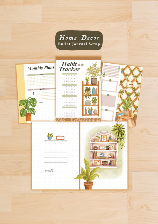 Home Decor • Printable / Downloadable Bullet Journal Setup