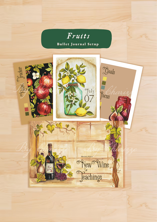 Fruits • Printable / Downloadable Bullet Journal Setup