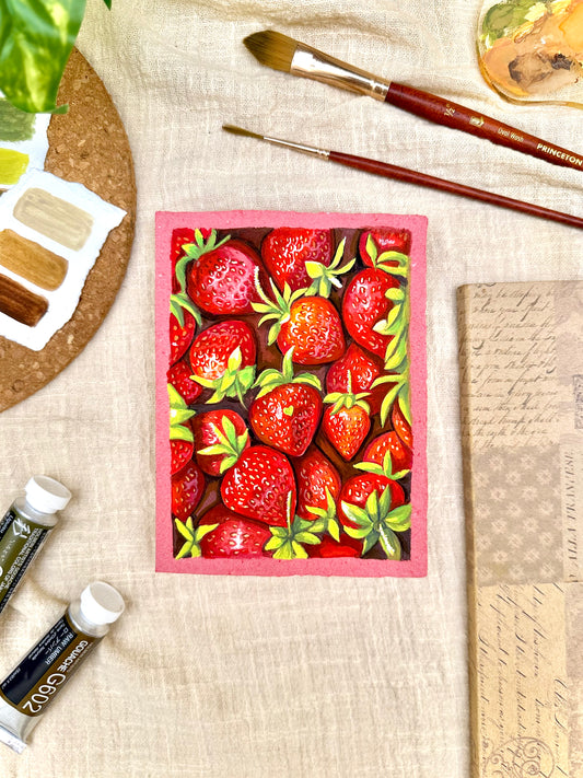 Original Painting “Strawberry” - Peachtober 07