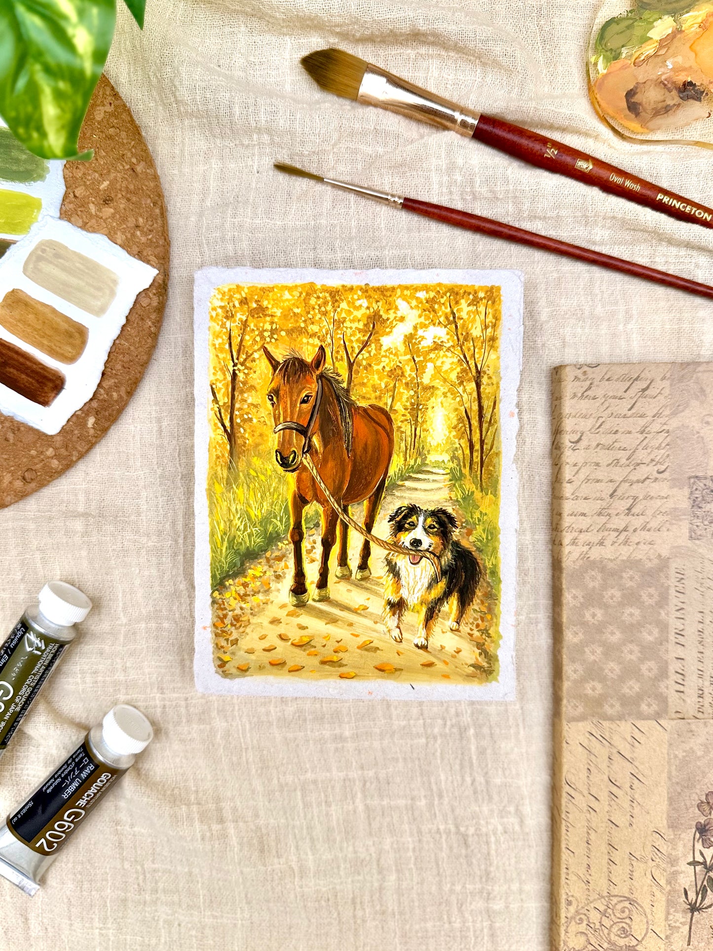 Original Painting “Rope” - Peachtober 09