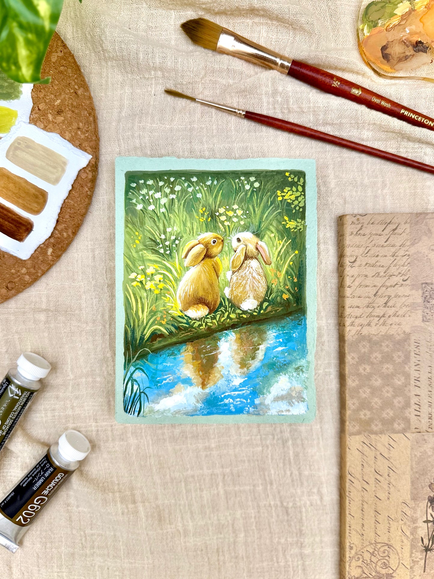 Original Painting “Critter” - Peachtober 10