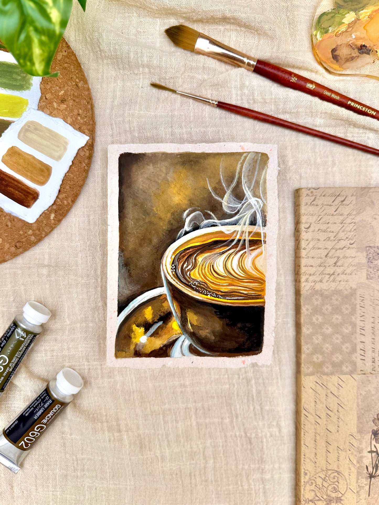 Original Painting “Marble” - Peachtober 13