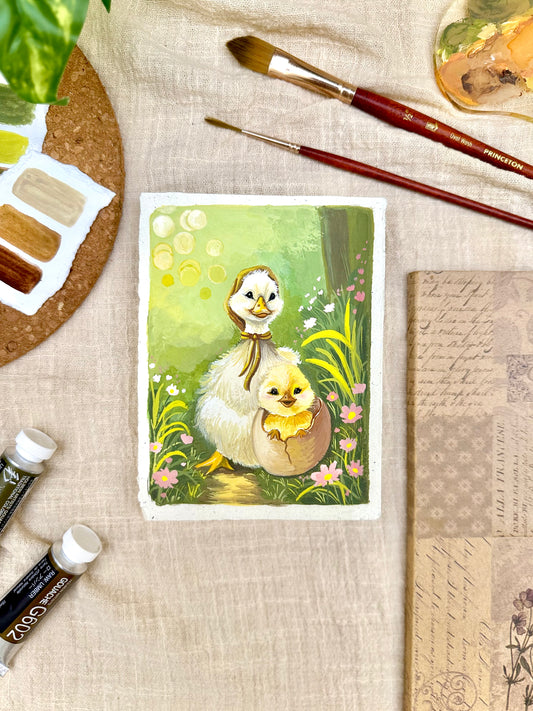 Original Painting “Hatch” - Peachtober 16