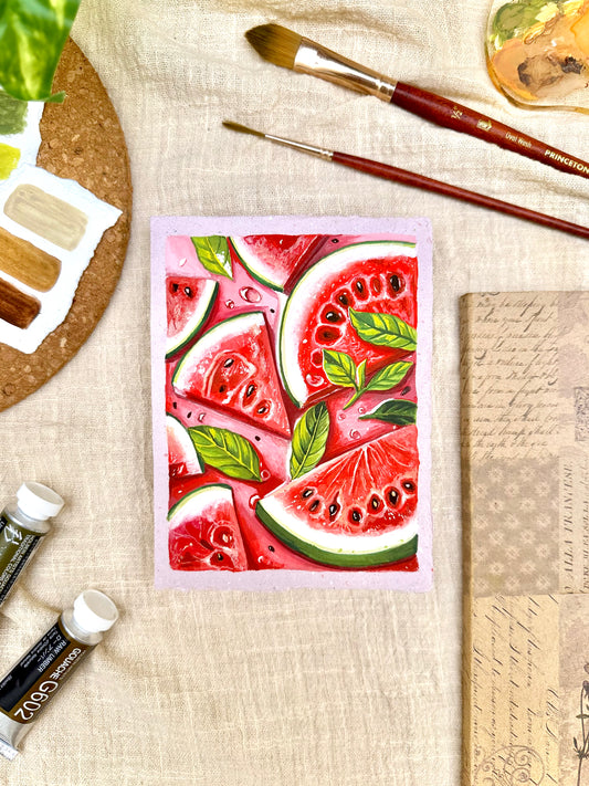 Original Painting “Melon” - Peachtober 19