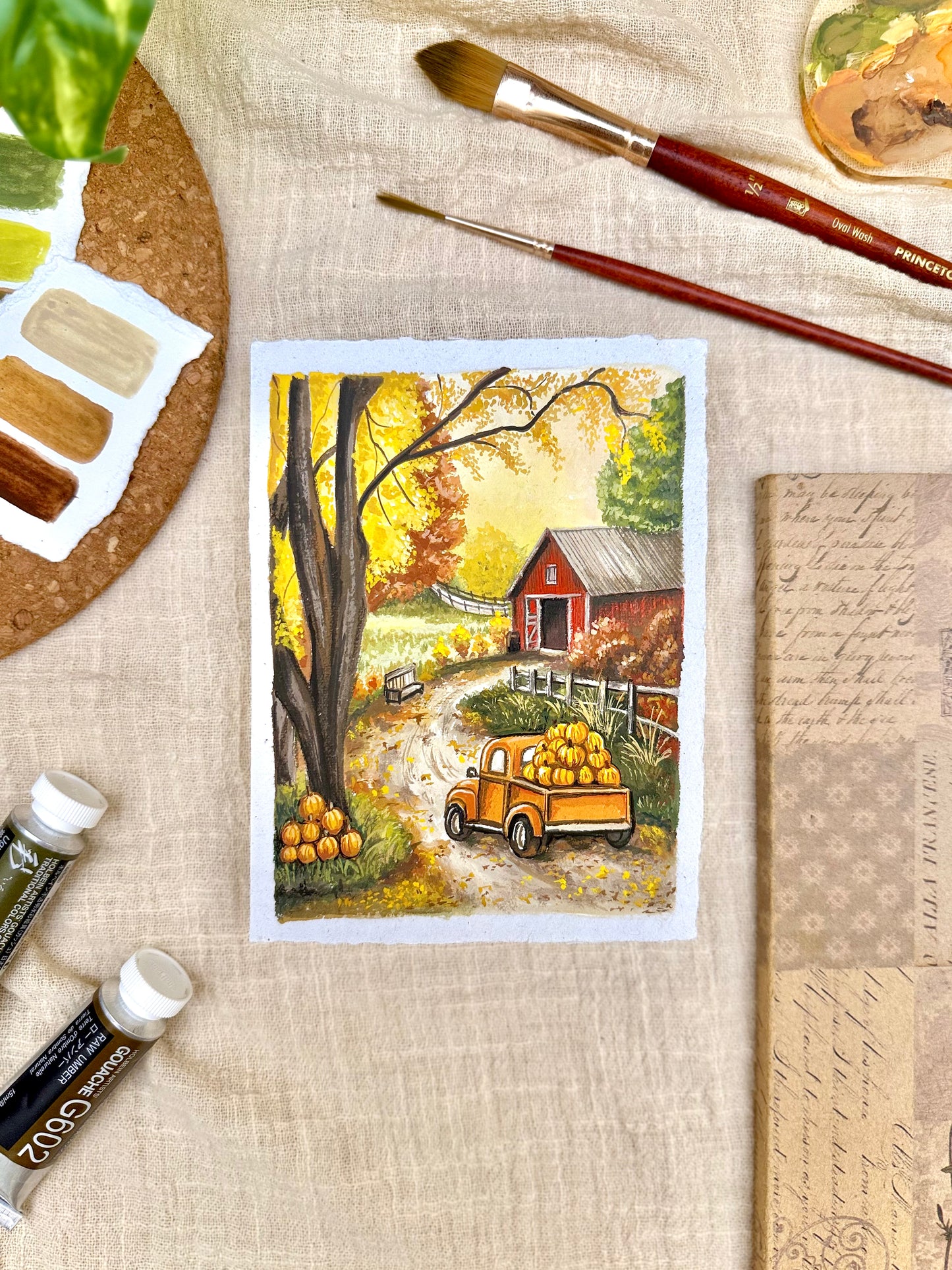 Original Painting “Truck” - Peachtober 20