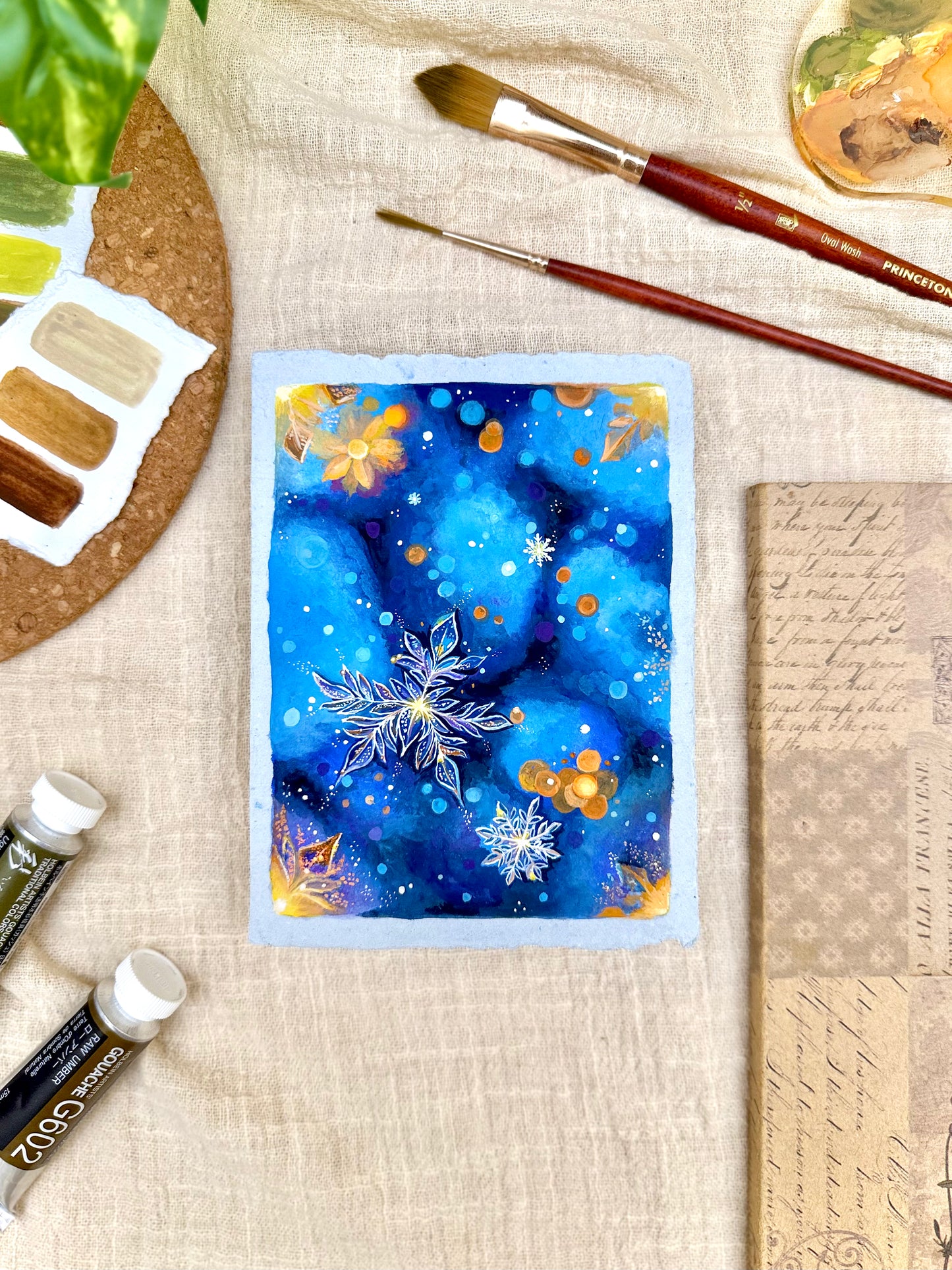 Original Painting “Snowflake” - Peachtober 21