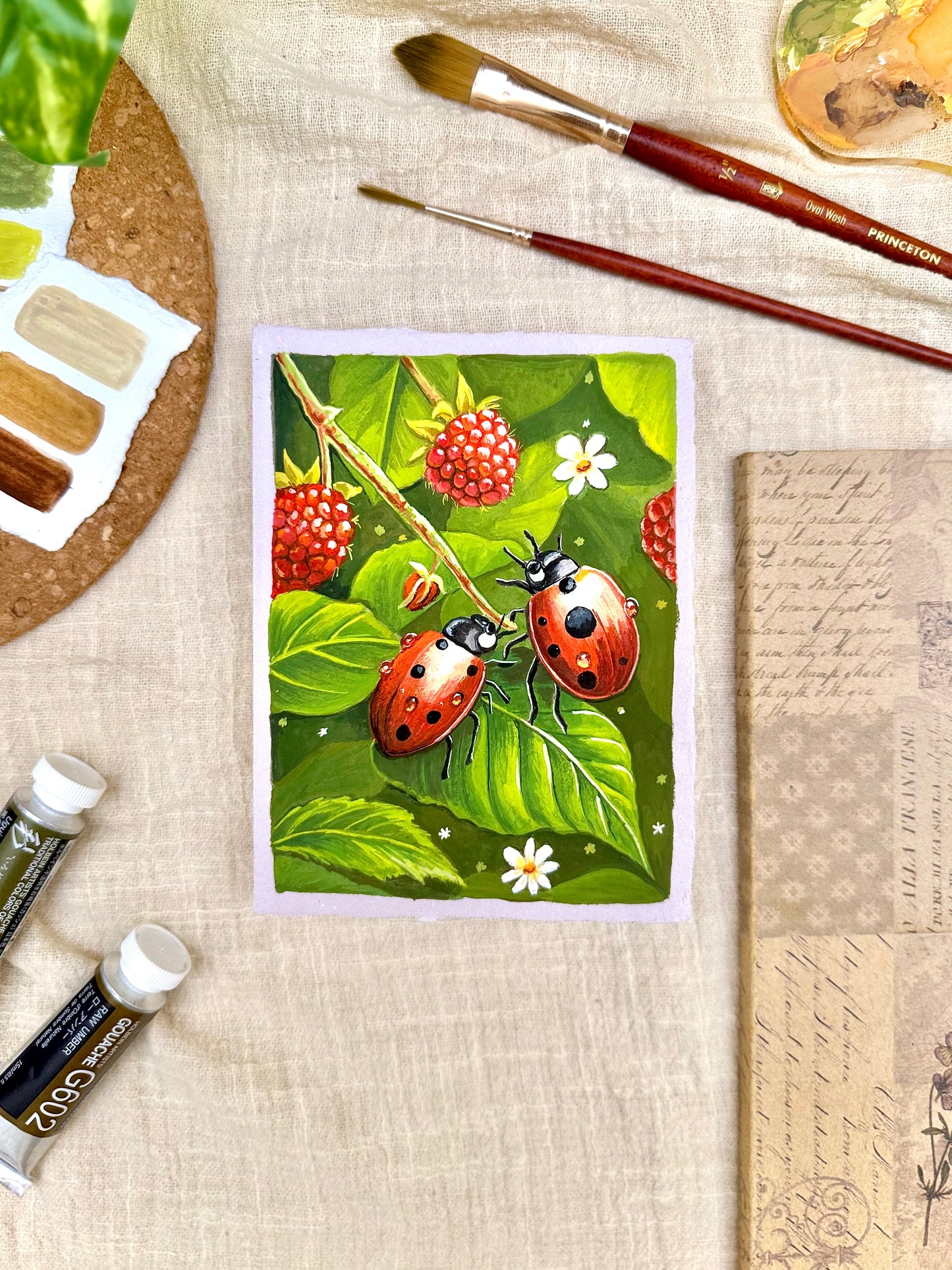 Original Painting “Spots” - Peachtober 24