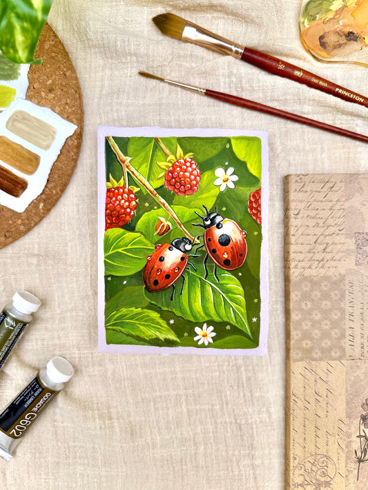 Original Painting “Spots” - Peachtober 24