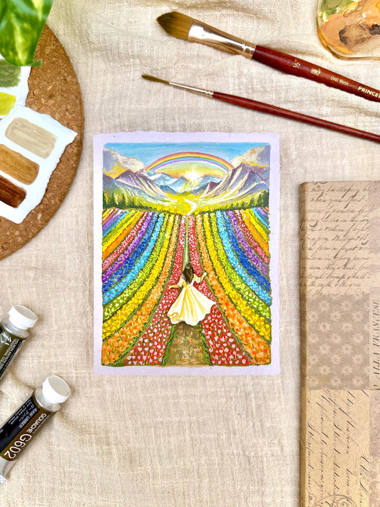 Original Painting “Stripes” - Peachtober 25