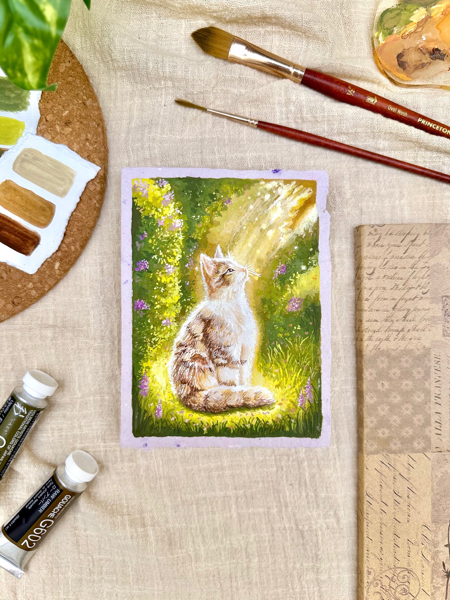 Original Painting “Whisker” - Peachtober 30