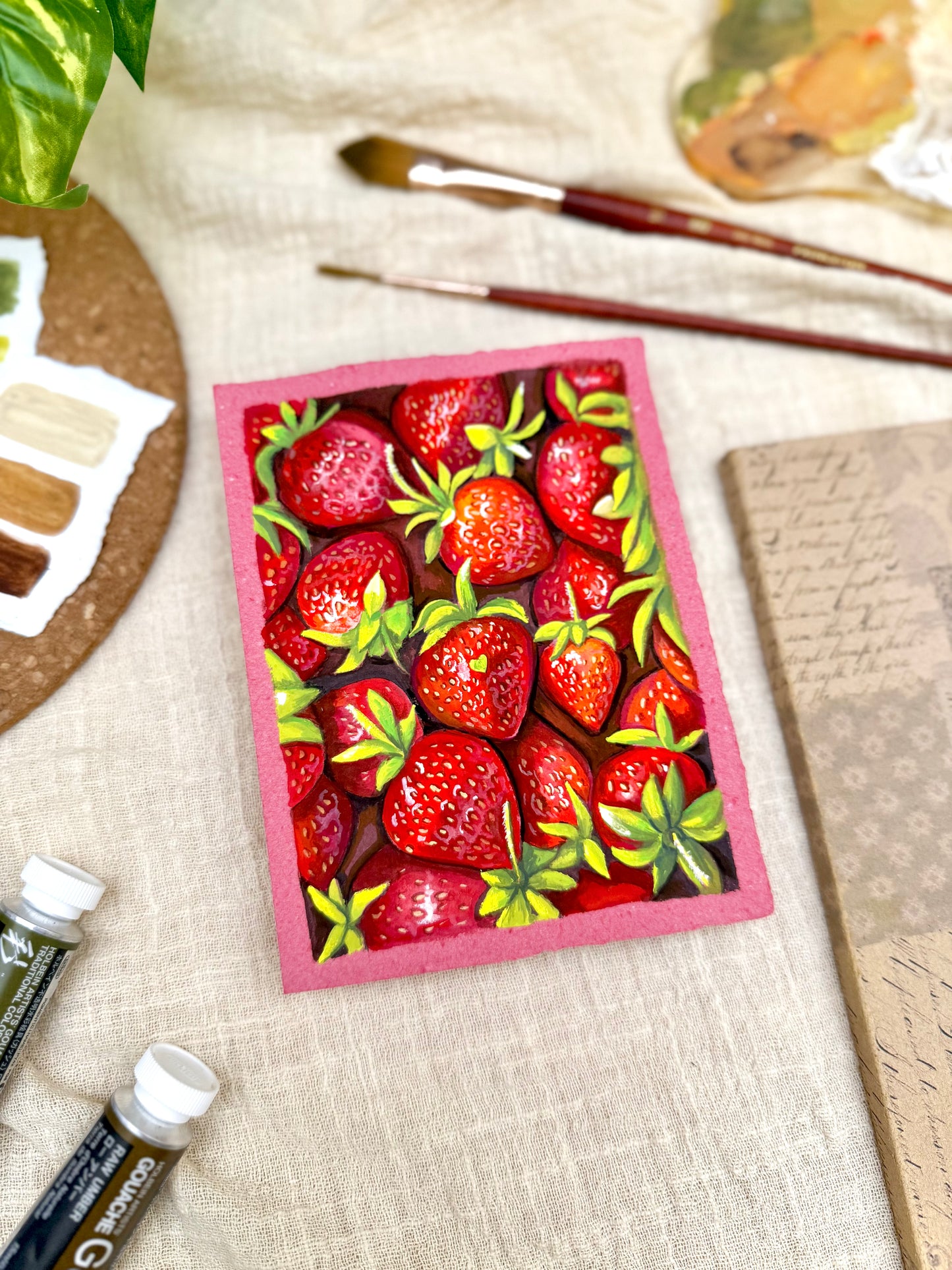 Original Painting “Strawberry” - Peachtober 07