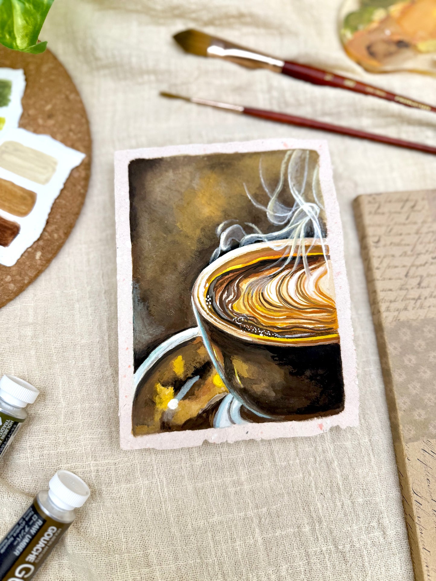 Original Painting “Marble” - Peachtober 13