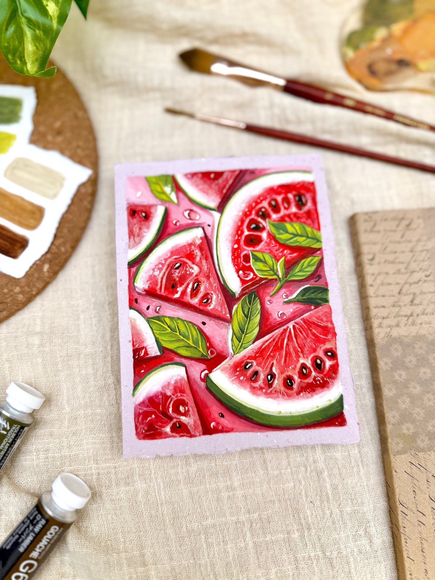 Original Painting “Melon” - Peachtober 19