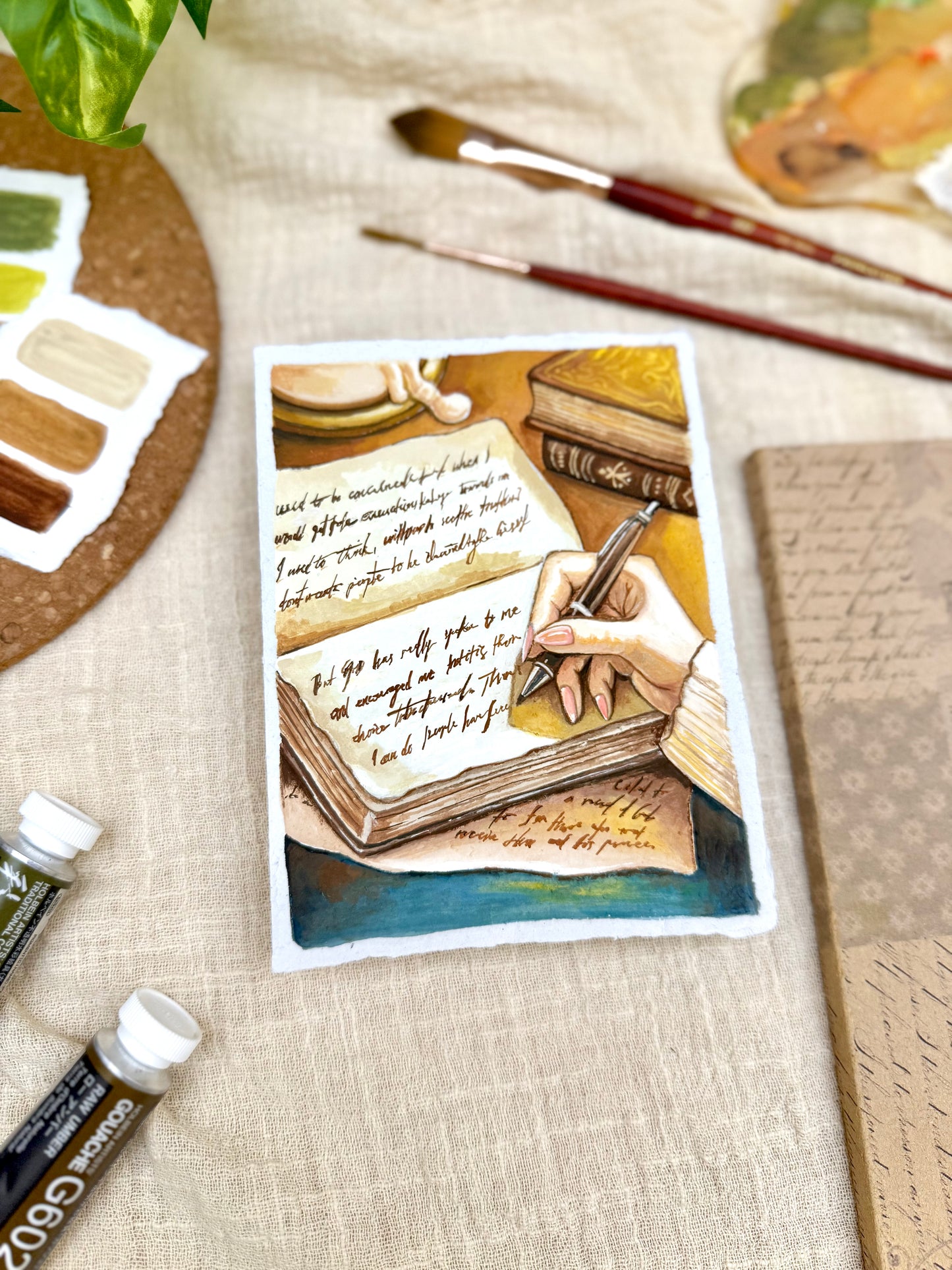 Original Painting “Paper” - Peachtober 23