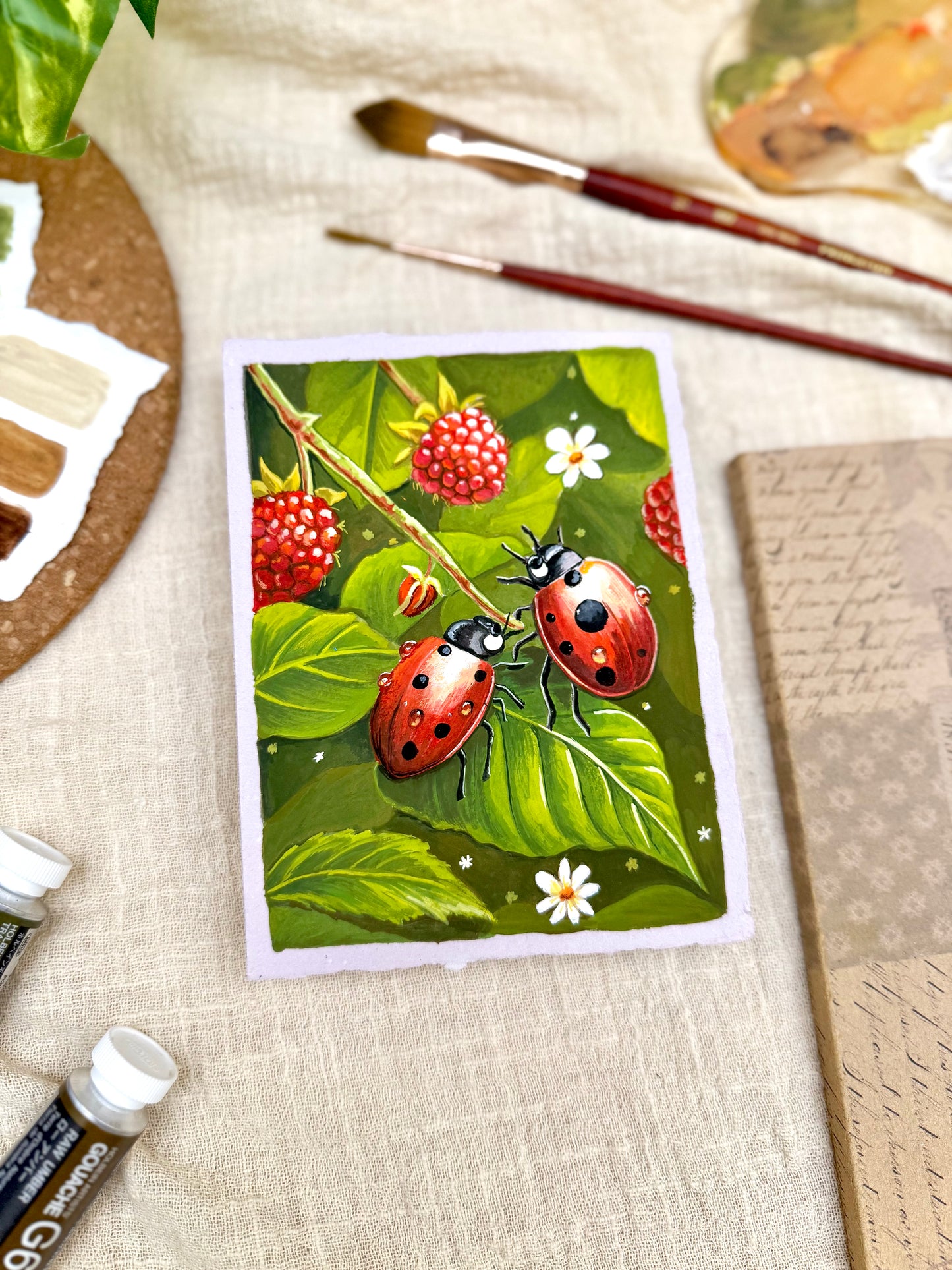 Original Painting “Spots” - Peachtober 24