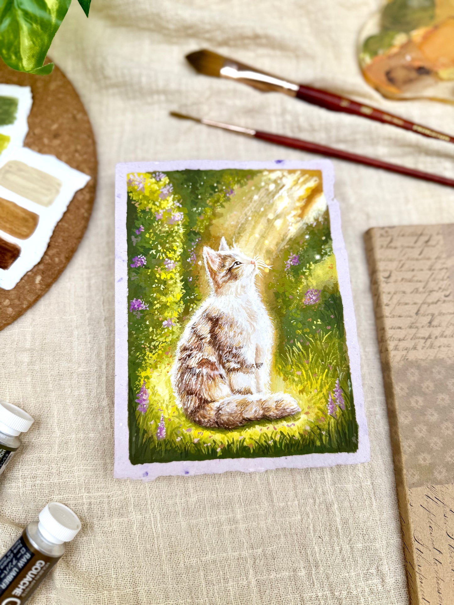 Original Painting “Whisker” - Peachtober 30