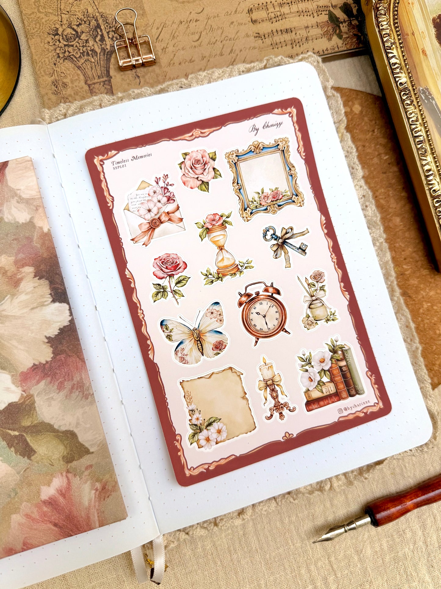 2026 Planner Sticker Sheet - Vintage Illustrations